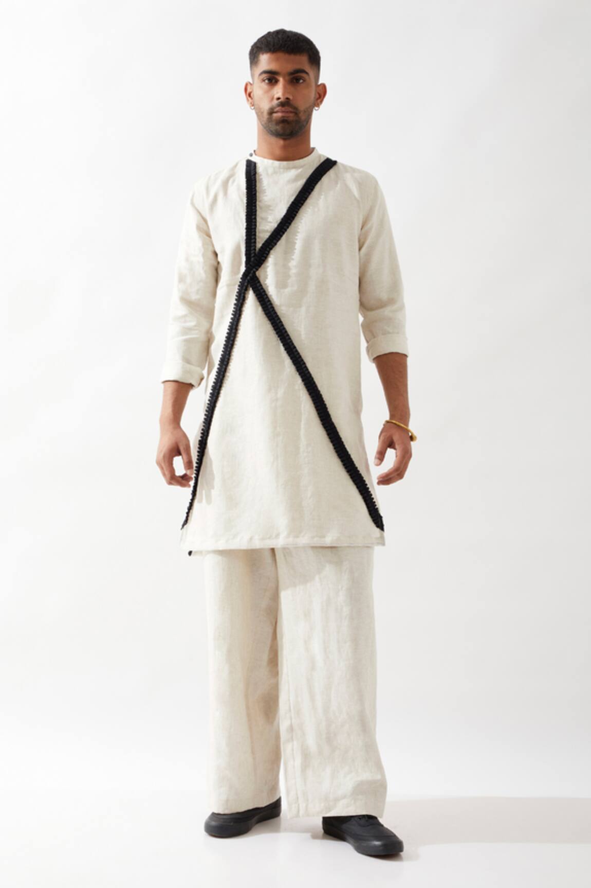Son of A Noble Snob Ivory Slim Fit Walter Kurta 