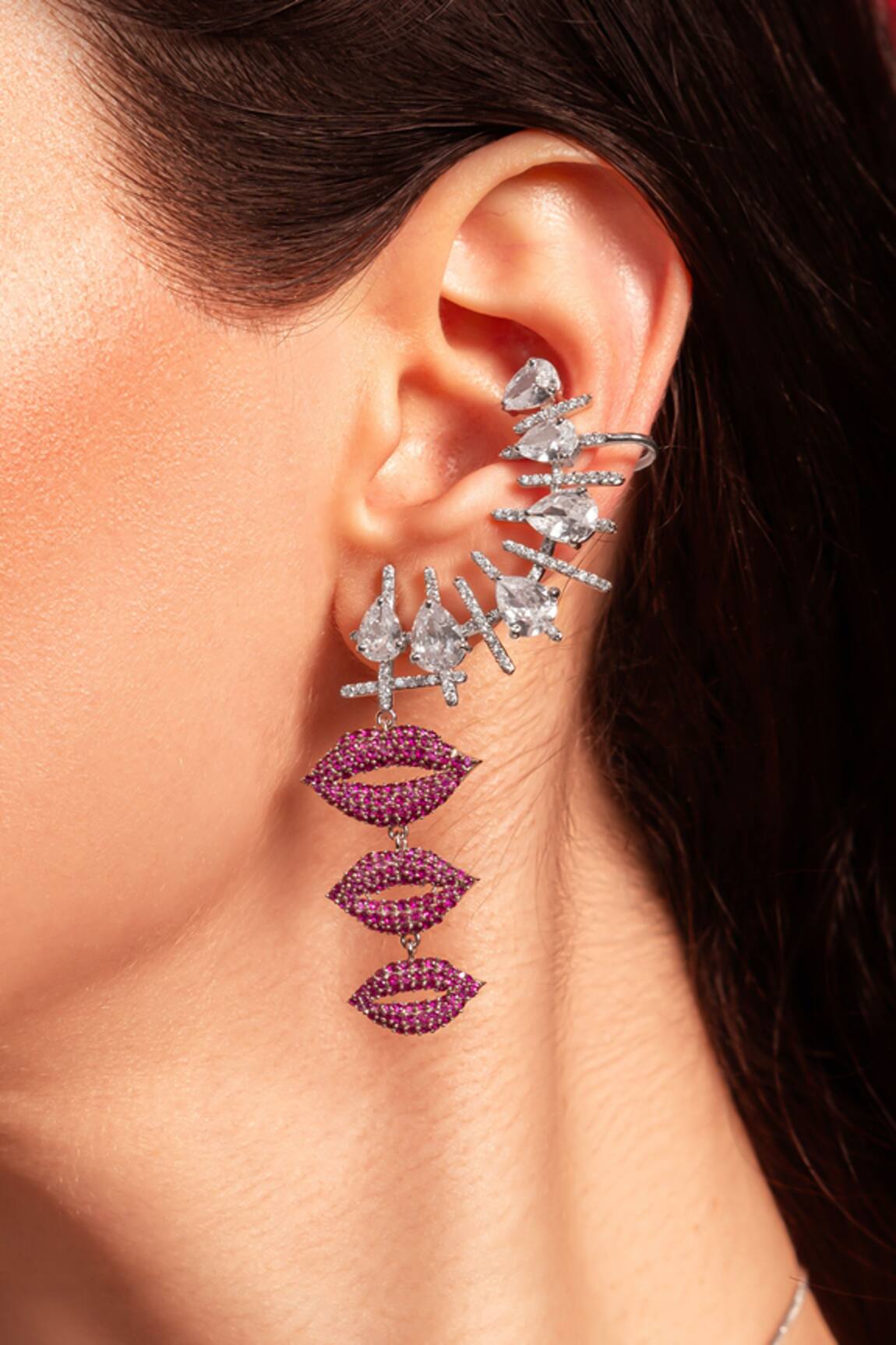 Opalina Soulful Jewellery Claret Kiss Earcuff 