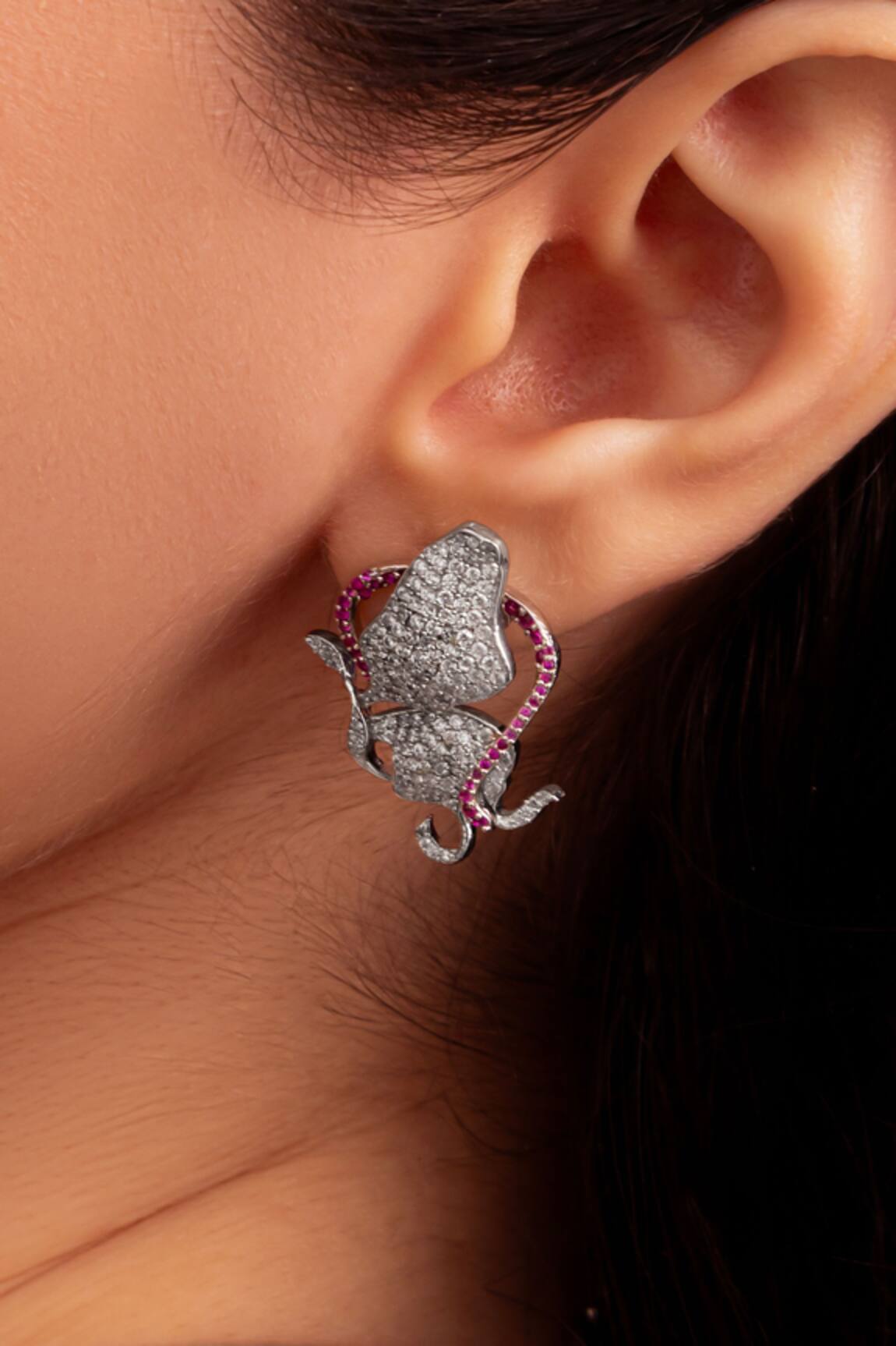 Opalina Soulful Jewellery Princess Butterfly Stud Earrings 