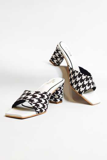 The Alter T-shaped Houndstooth Block Heels 