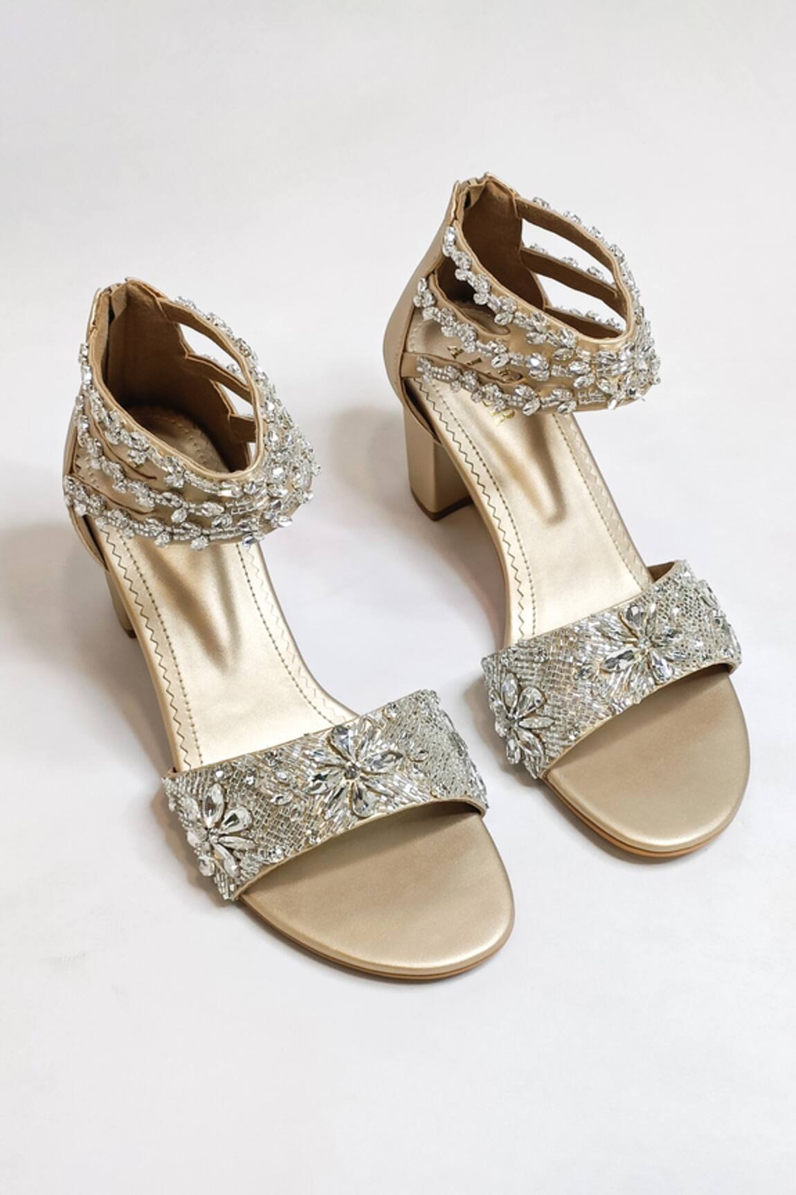 THE ALTER Bella Gold Block Heels 