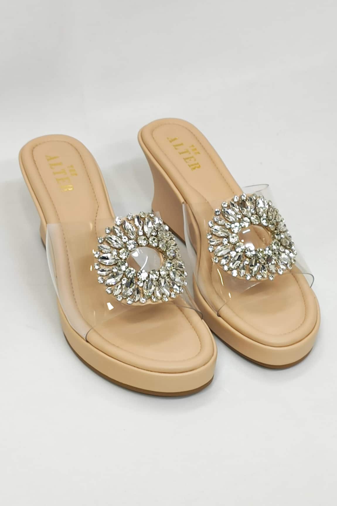 THE ALTER Clear Embellished Wedges 