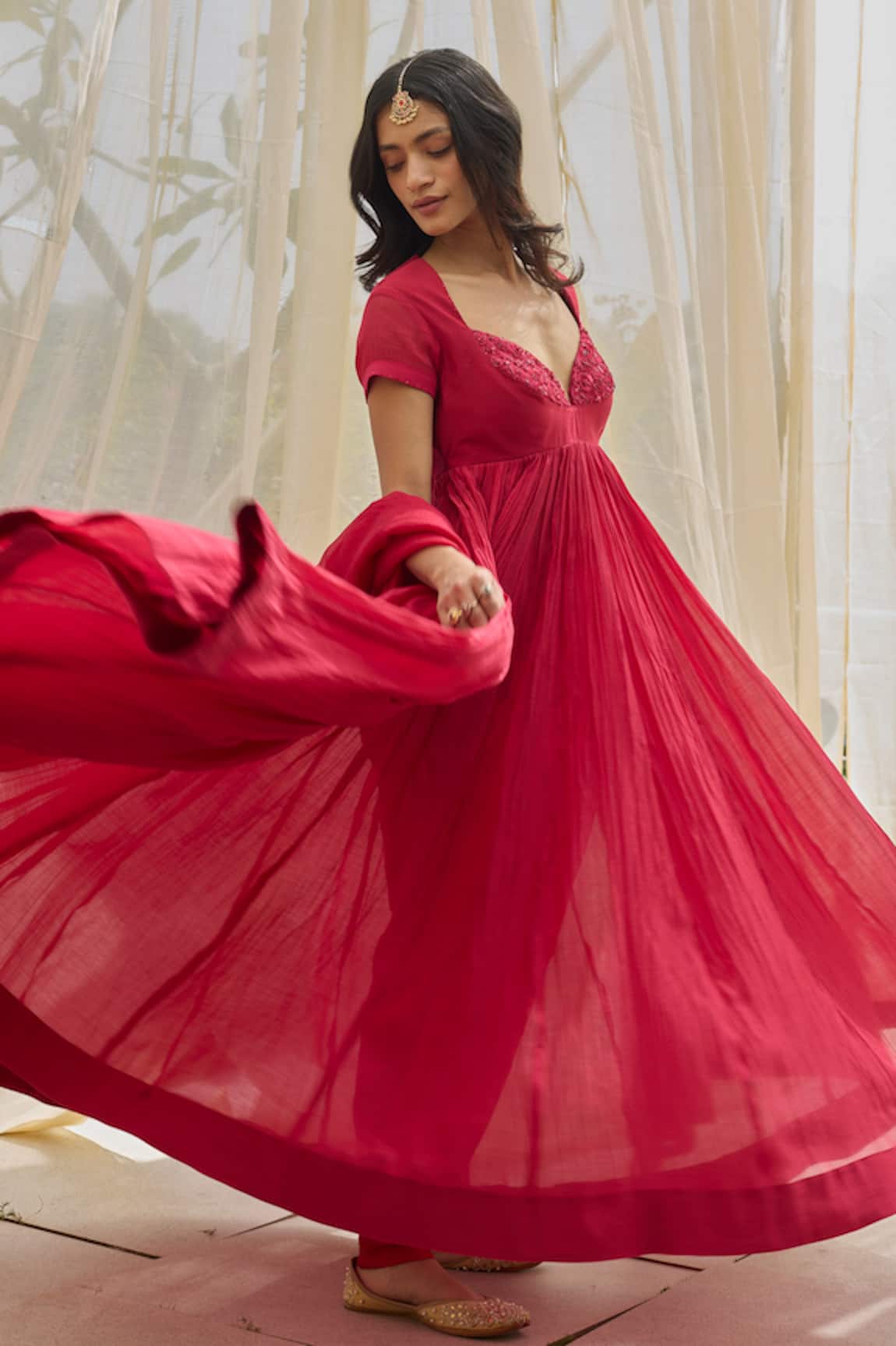 Rhua Chanderi Anarkali Set 