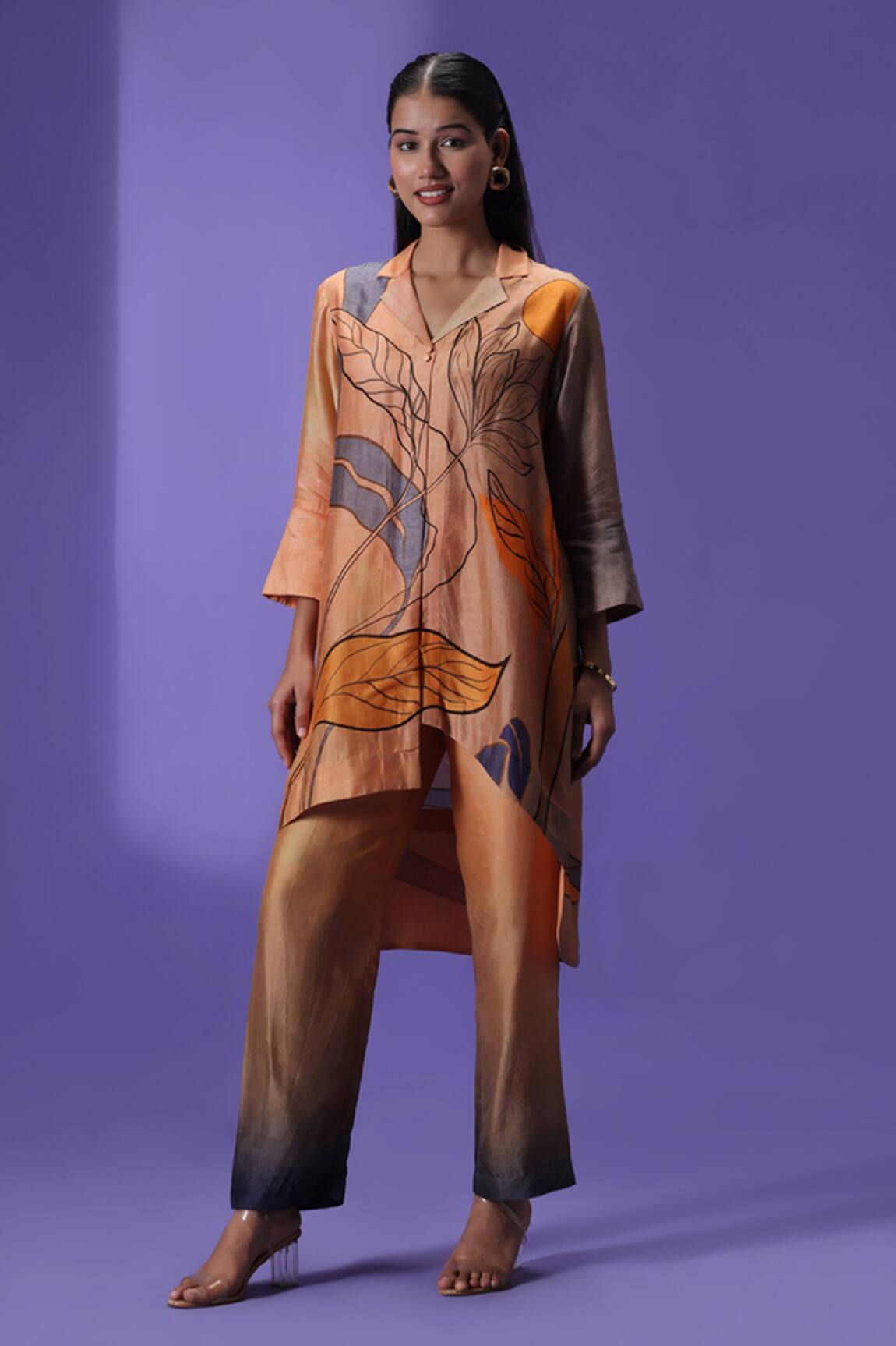 LABEL RADINI Amber Essence Printed Kurta Set 