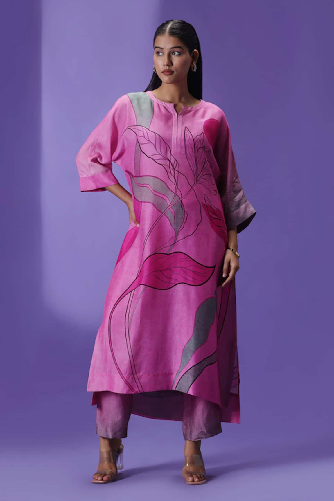 LABEL RADINI Wildflower Muse Long Kurta Set 