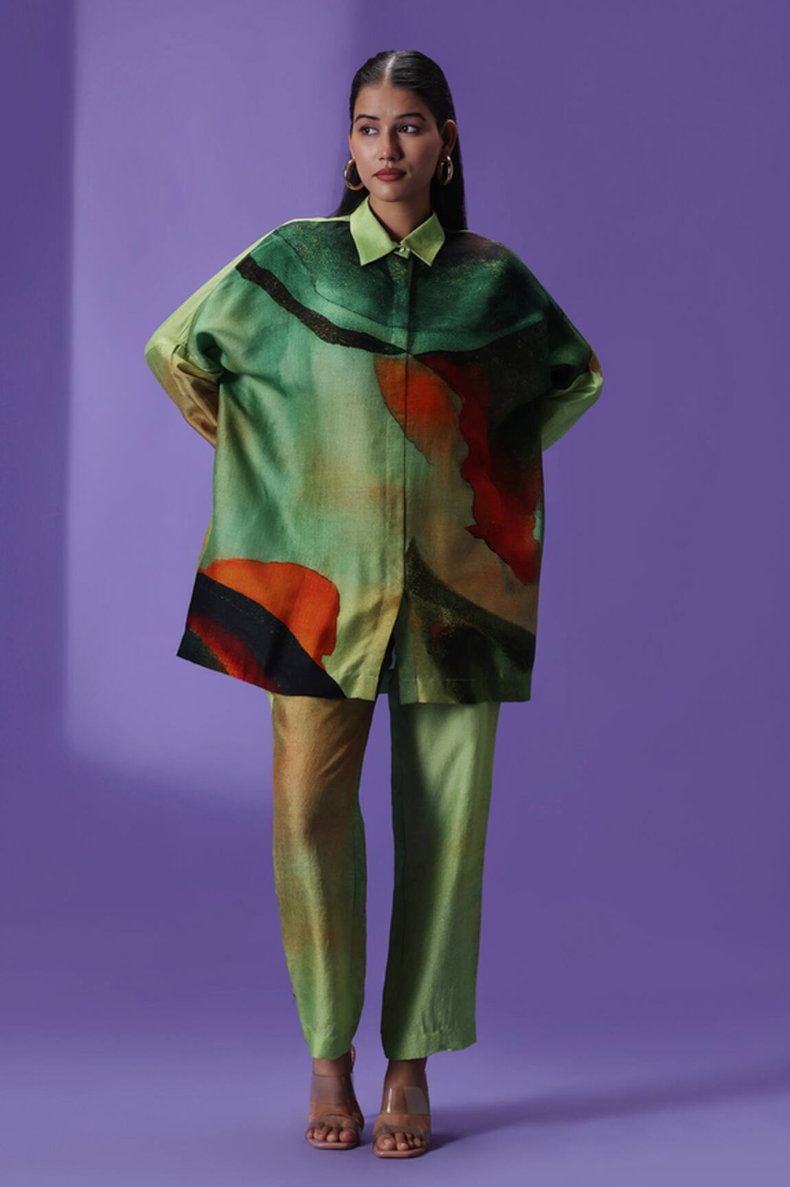 LABEL RADINI Evergreen Elegance Shirt & Pant Set 