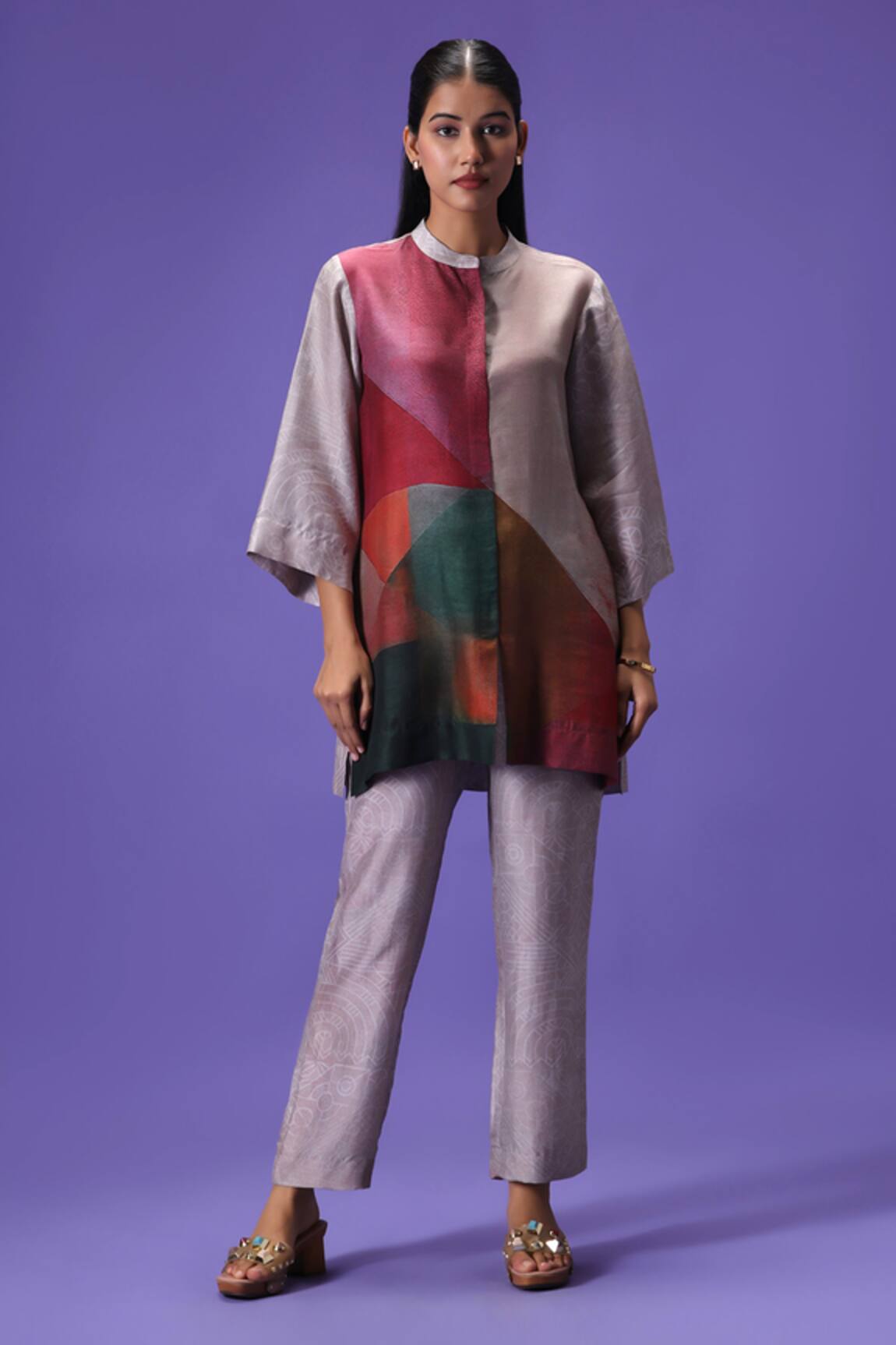 LABEL RADINI Dusky Petals Printed Kurta Set 