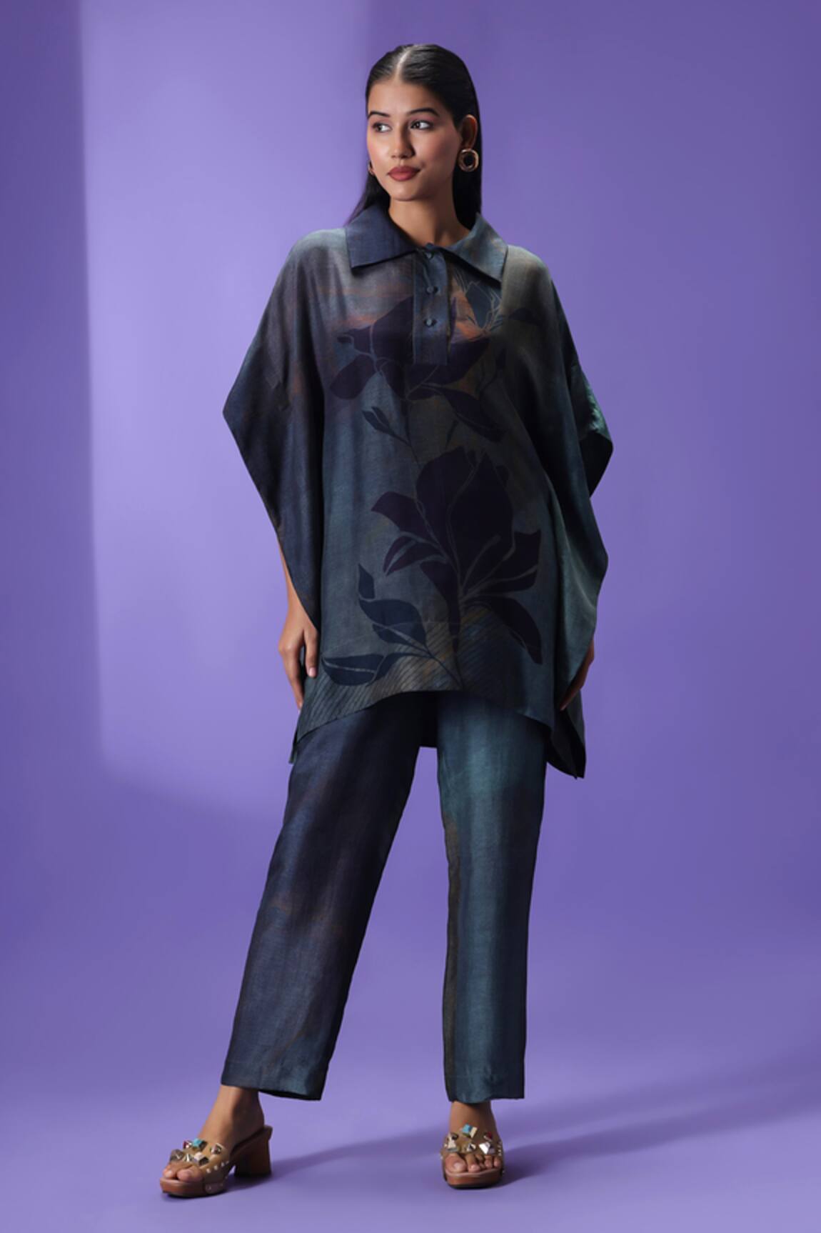 LABEL RADINI Shadow Drape Kaftan Set 