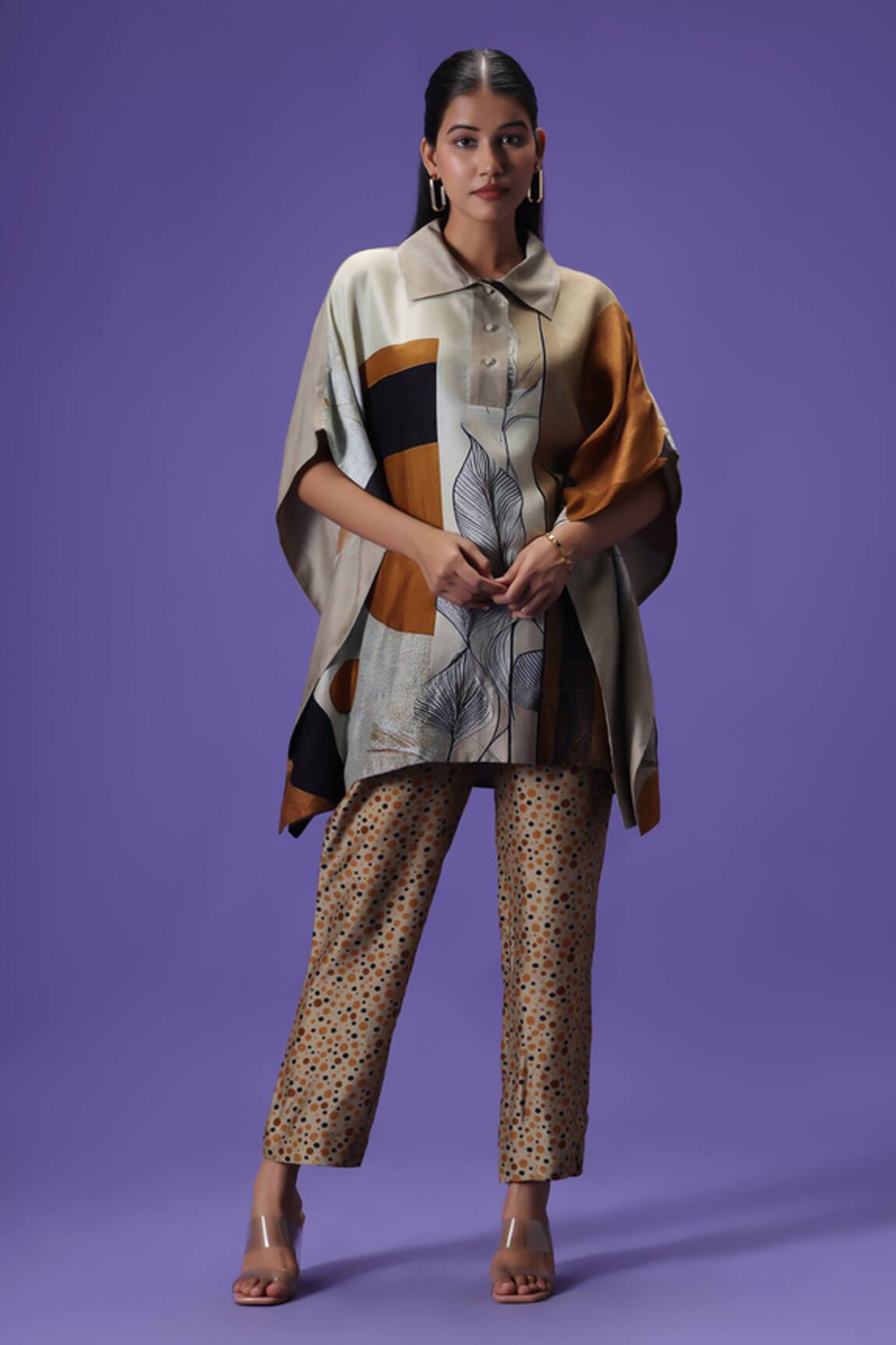 LABEL RADINI Mocha Mirage Kaftan Set 