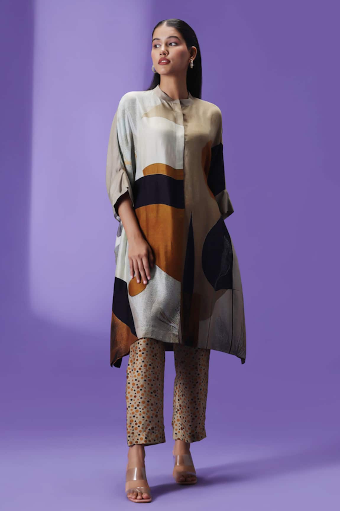 LABEL RADINI Earthern Luxe Kaftan & Pant Set 