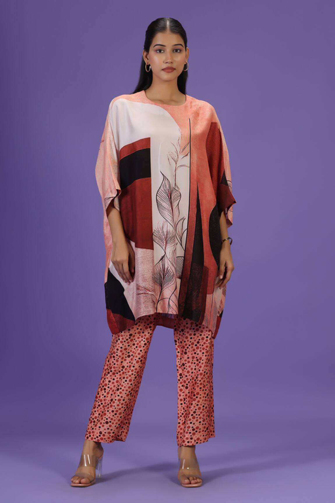 LABEL RADINI Amber Drift Short Kaftan Set 