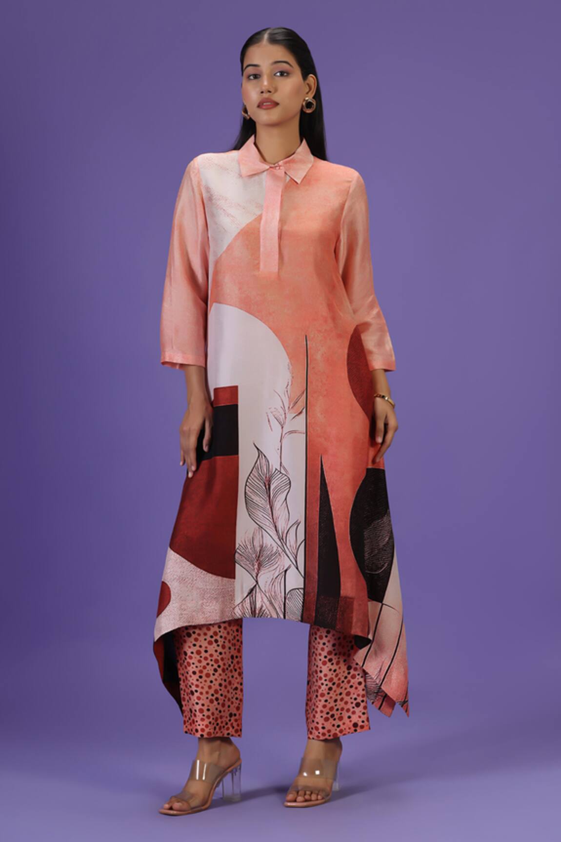 LABEL RADINI Sunset Serenade Printed Kurta Set 