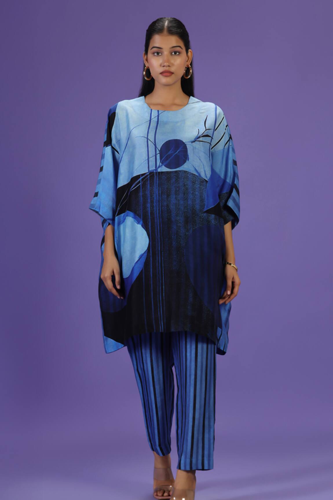 LABEL RADINI Blue Mirage Short Kurta Set 
