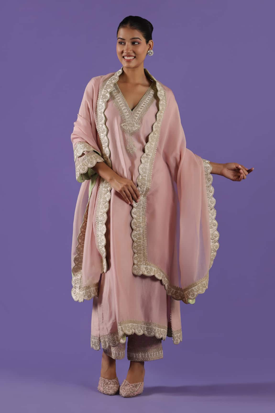 LABEL RADINI Blush Pink Tilla A-Line Set 