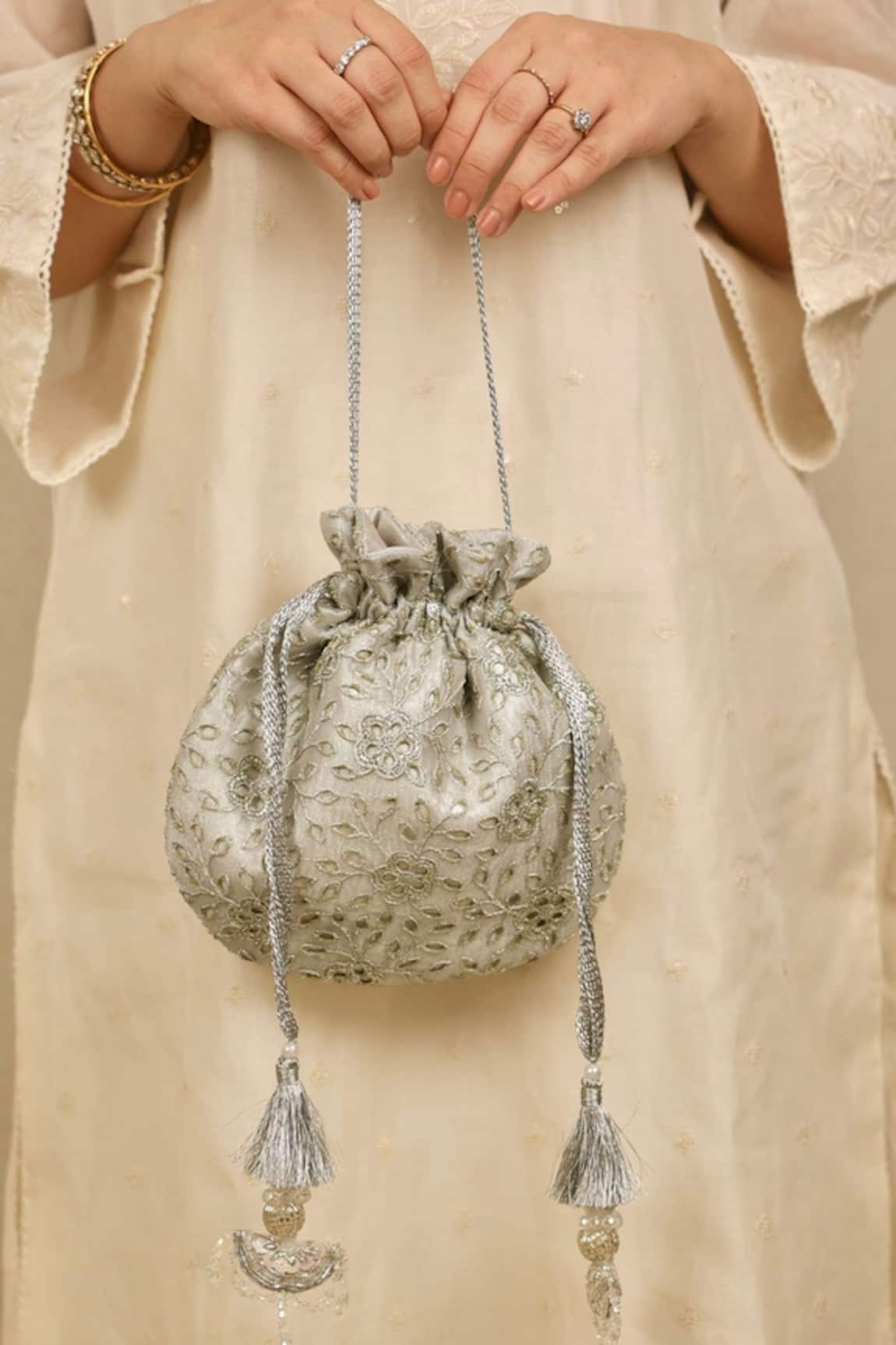 AMYRA Tarang Cutwork Potli Bag 