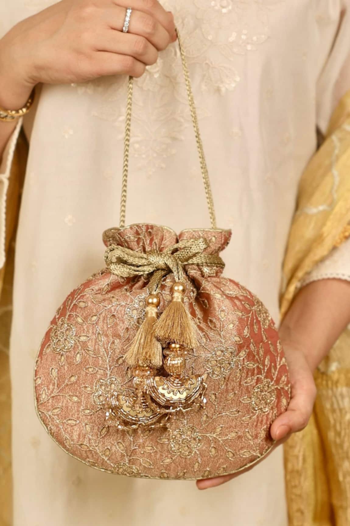 AMYRA Tarang Cutwork Potli Bag 