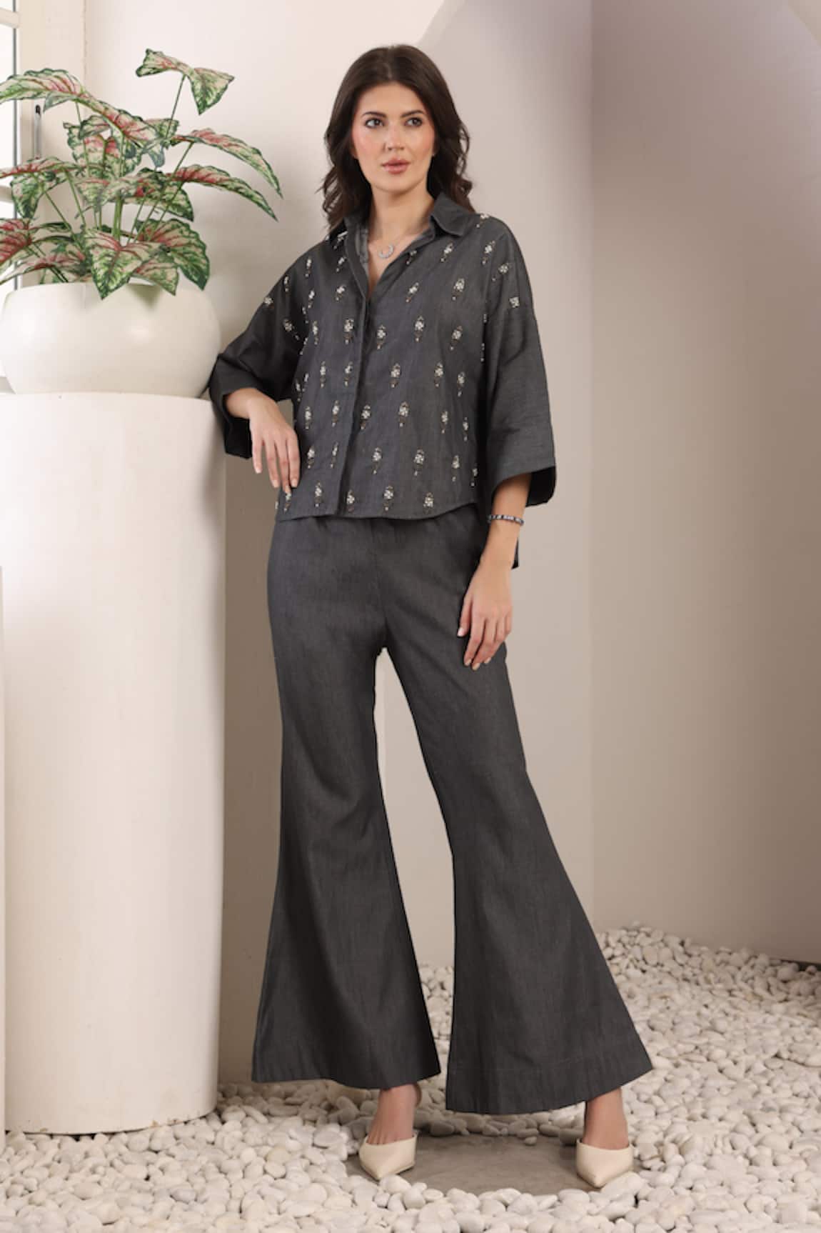Saaj by Ankita Stardust Chambray Co-ord Set 