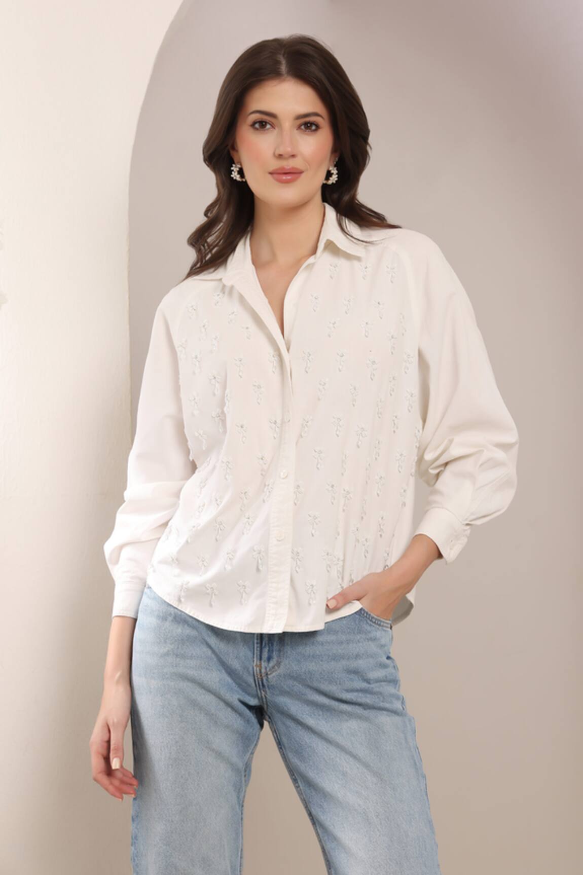 Saaj by Ankita Frostbite Linen Shirt 