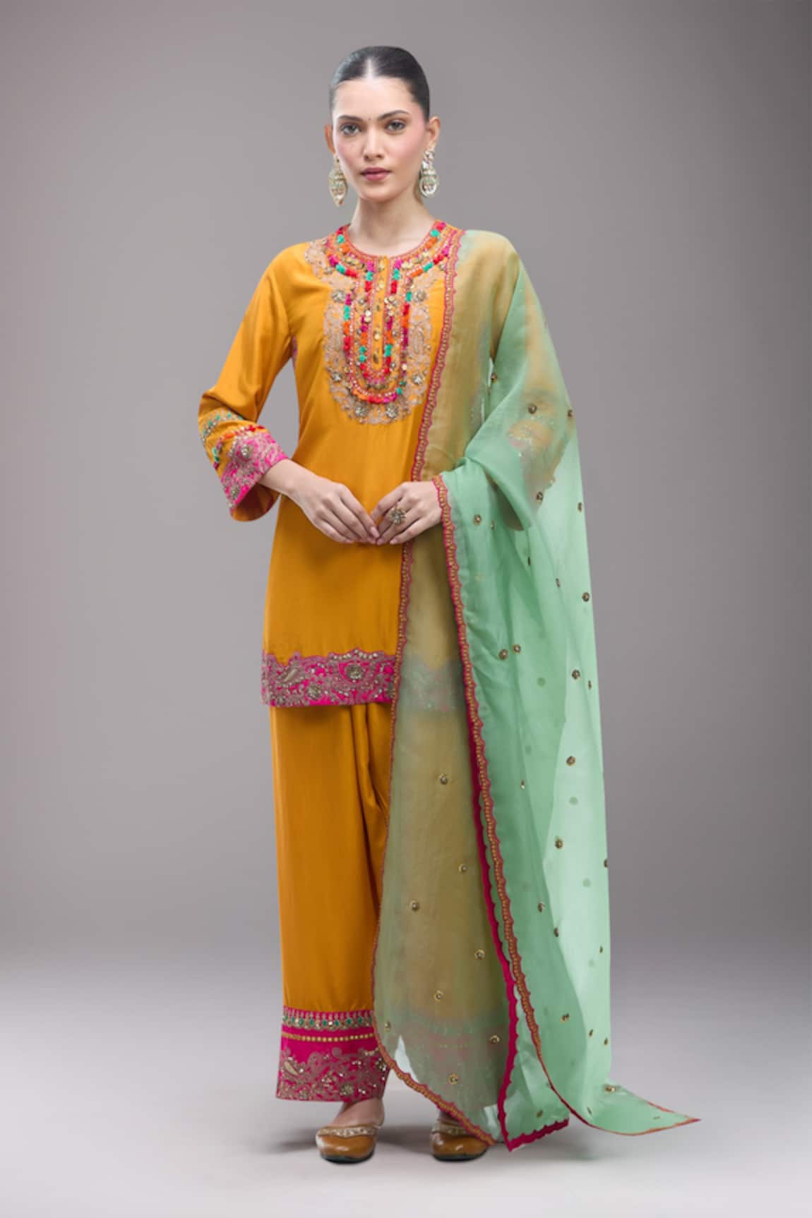 Debyani + Co Zari Thread Embroidered Kurta Set 