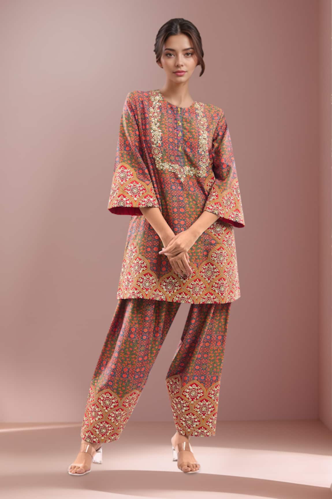 Debyani + Co Multi Color Printed Kurta Set 