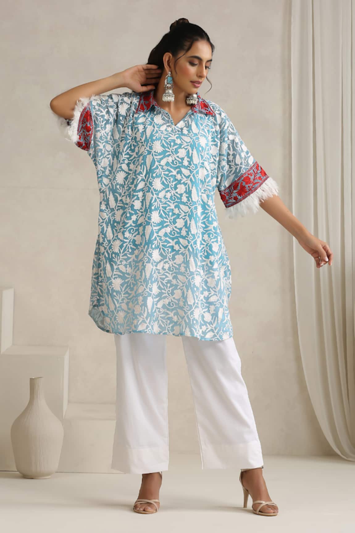 Wazir C Nargis Blue Choga Set 