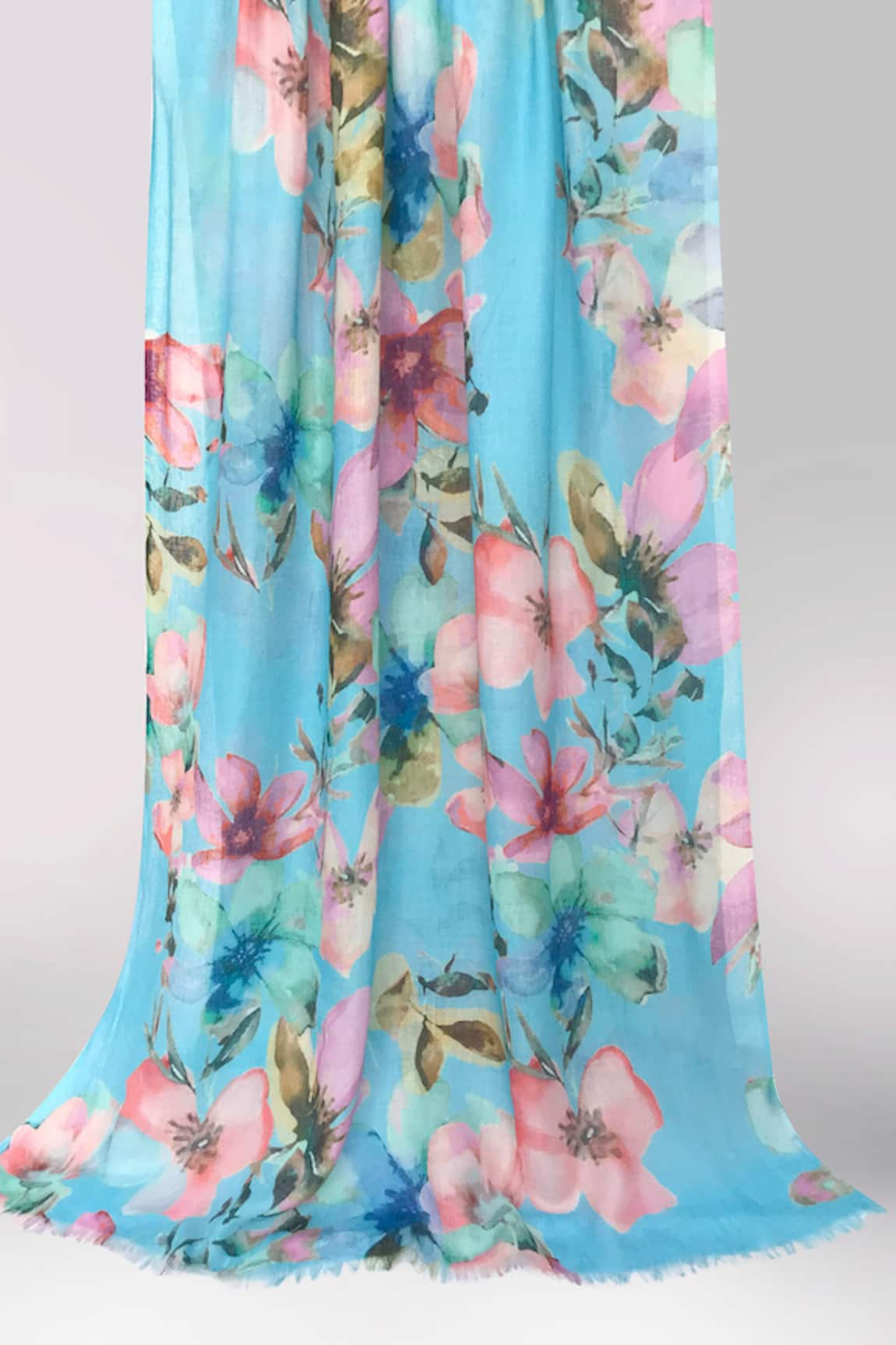 Pashma Multicolor Floral Print Scarf 
