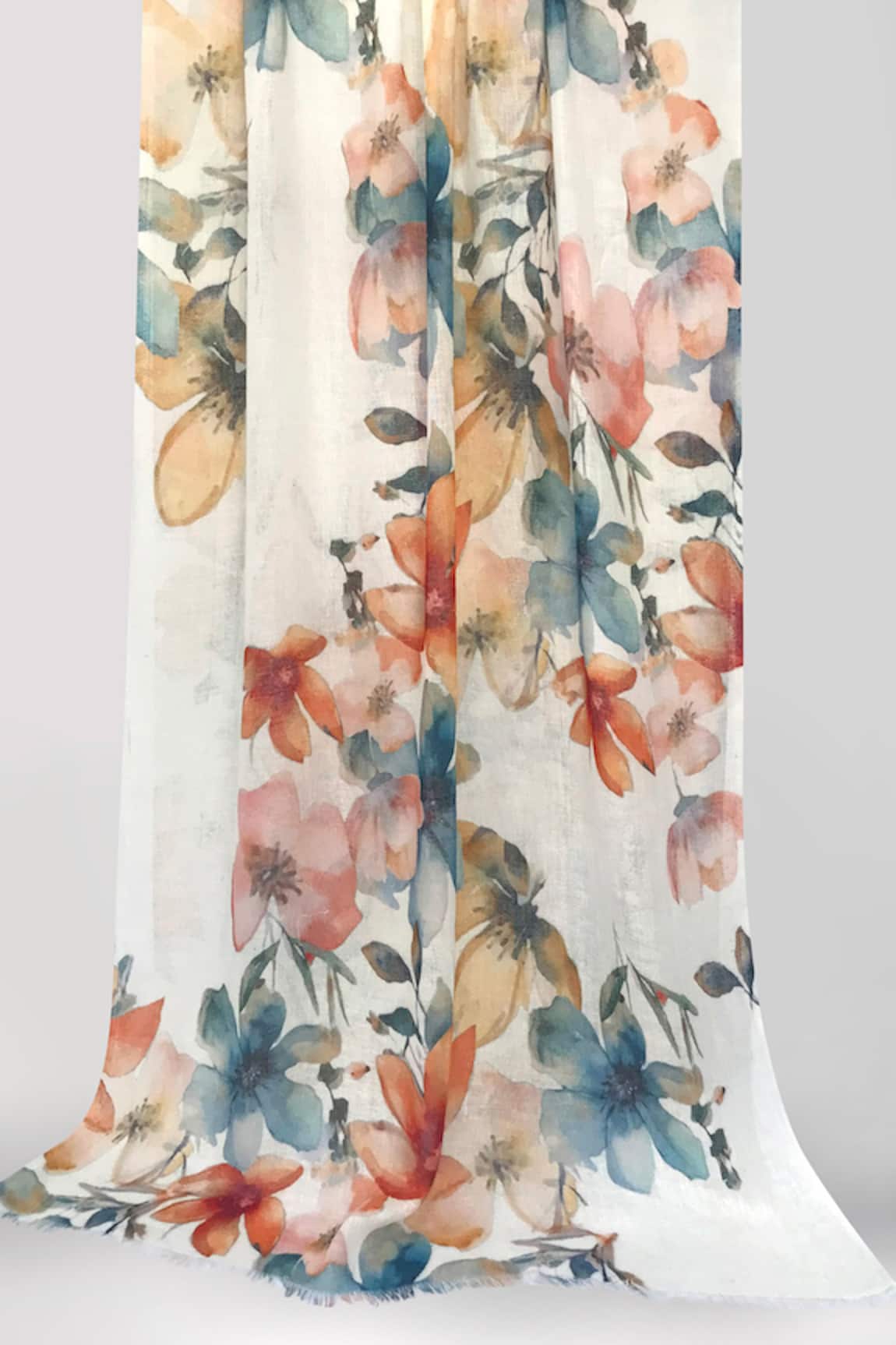 Pashma Multicolor Floral Print Scarf 