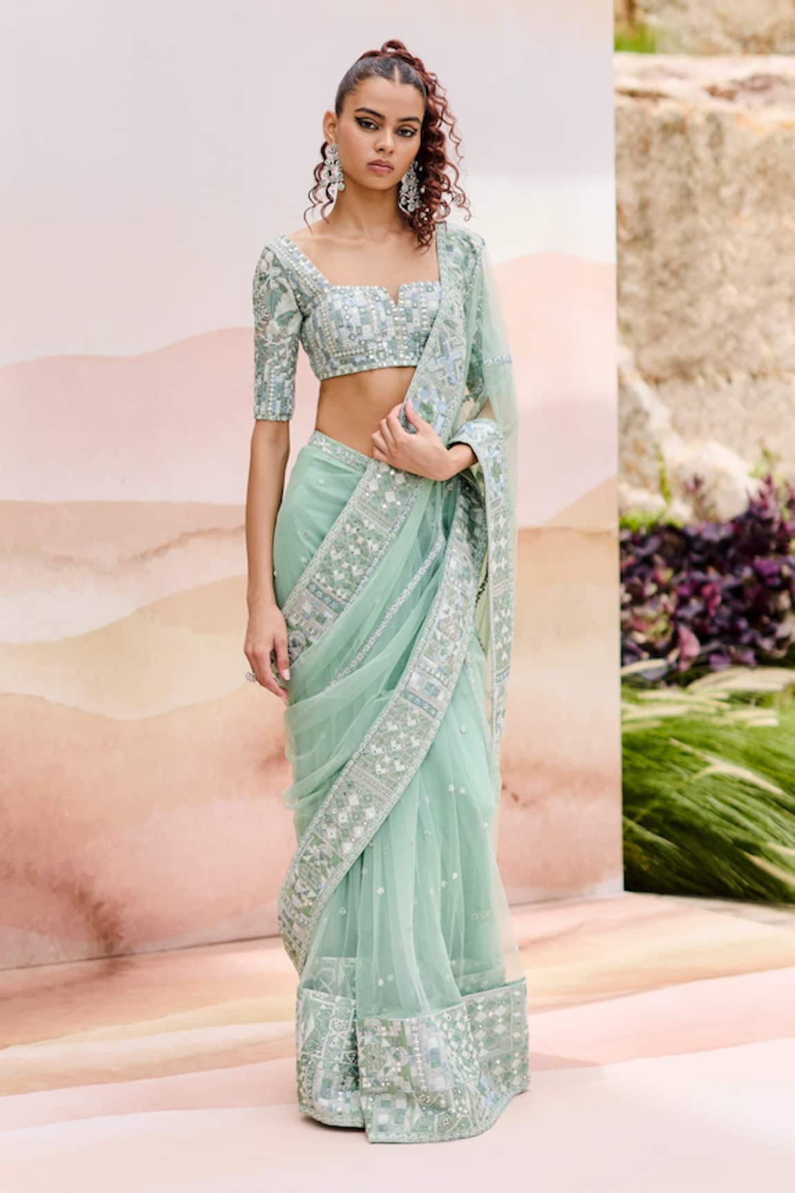 Mishru Silene Designer Saree Set 
