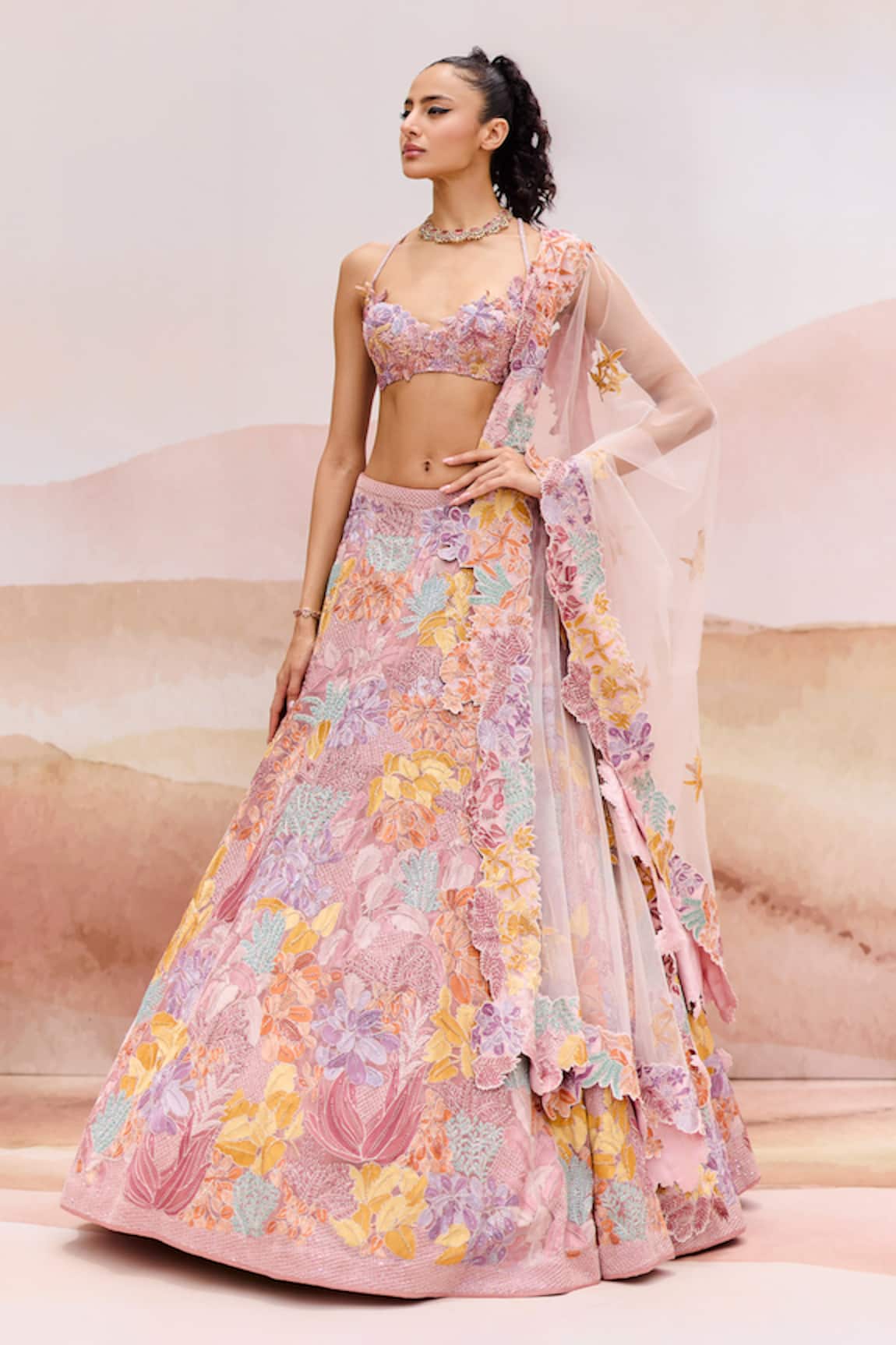 Mishru Freesia Embroidered Lehenga Set 
