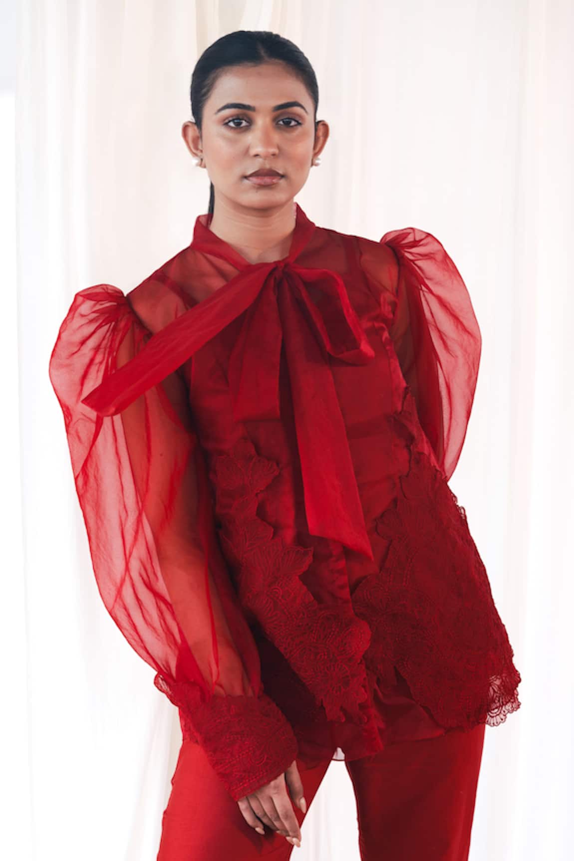 Aanchal Vijaywargi Echo Puff Sleeve Shirt  
