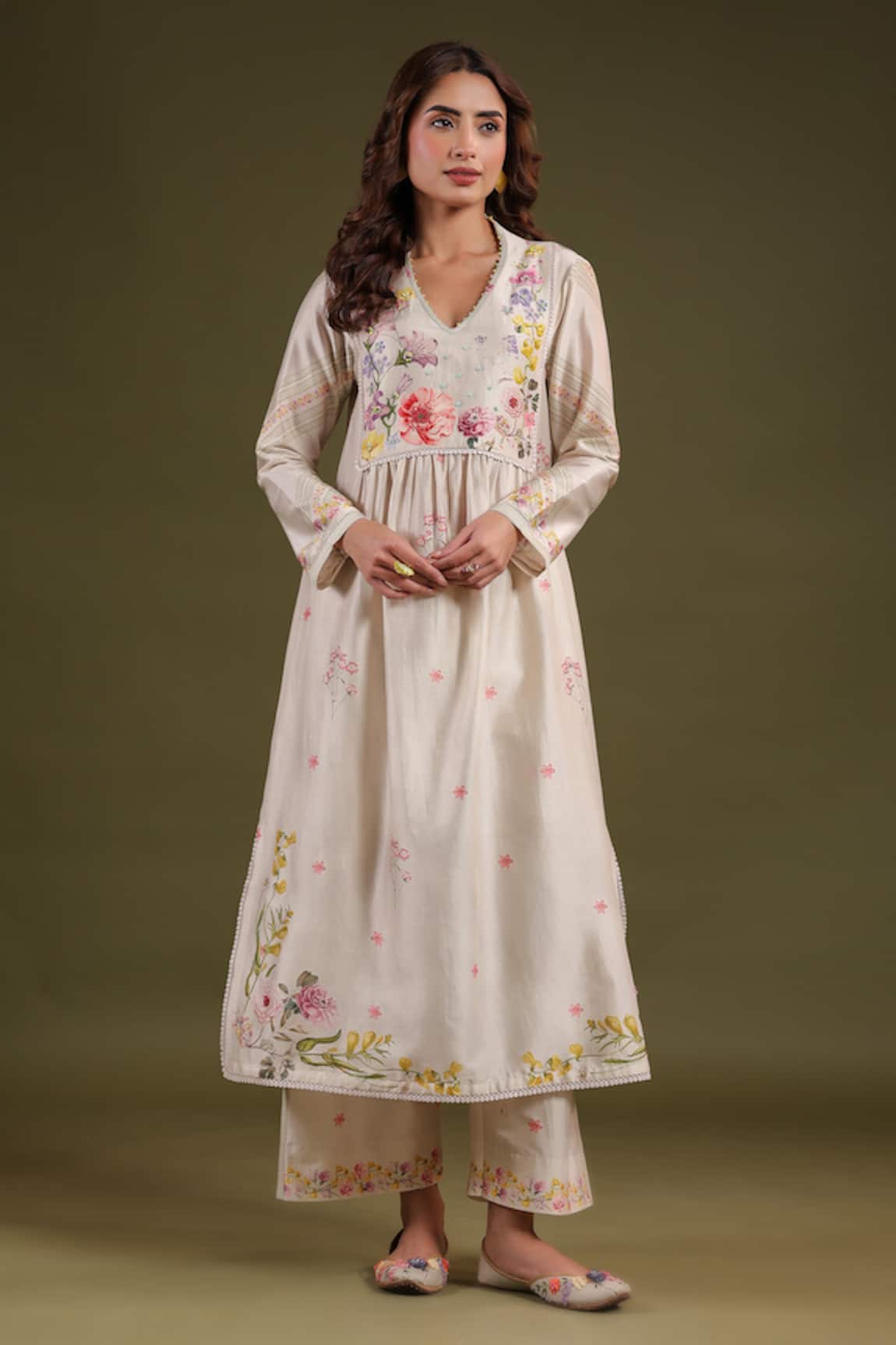 Label Niti Bothra Ivory Noor Kurta Set 