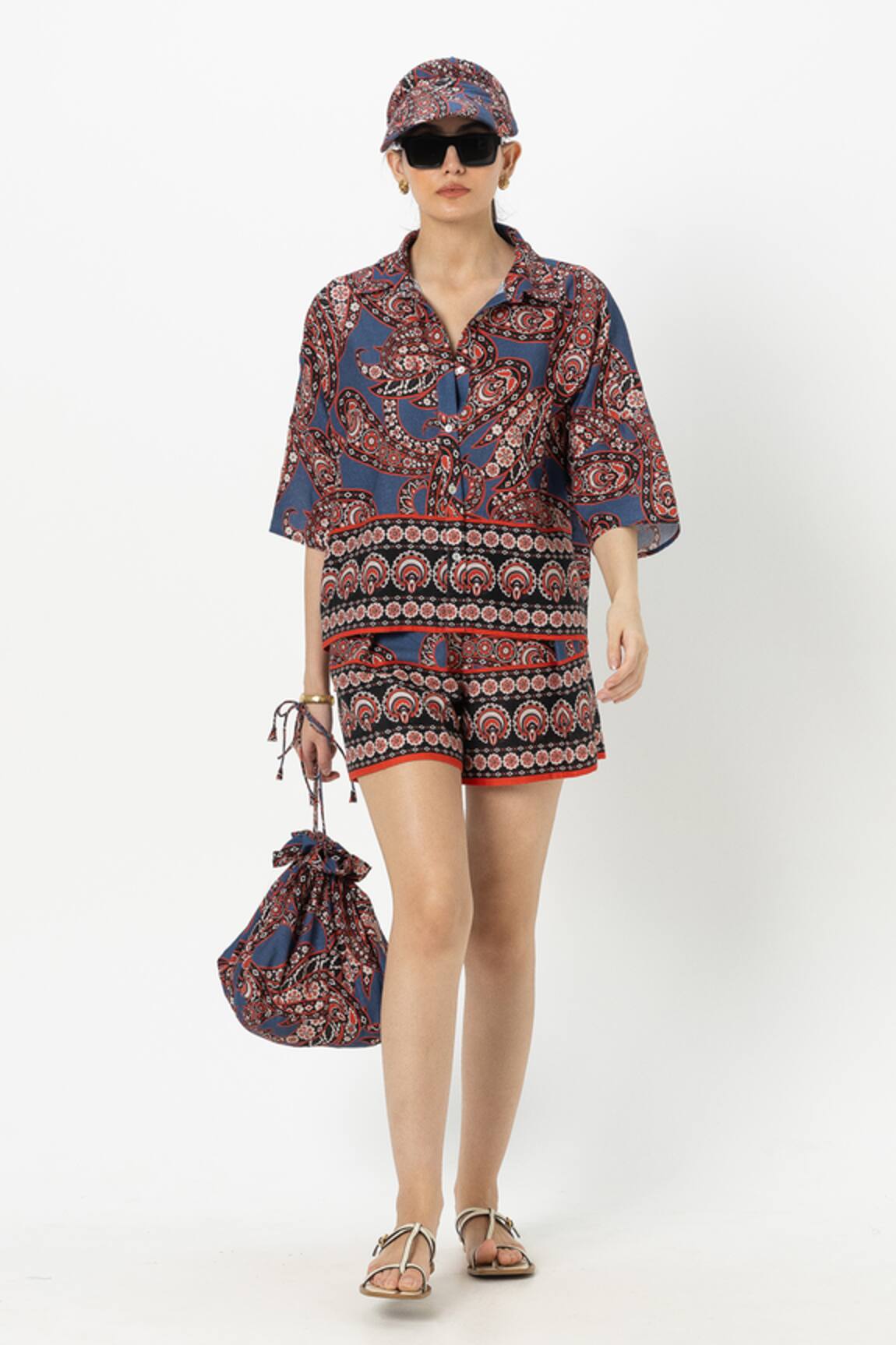 SOBARIKO Designer Deniz Shorts Set