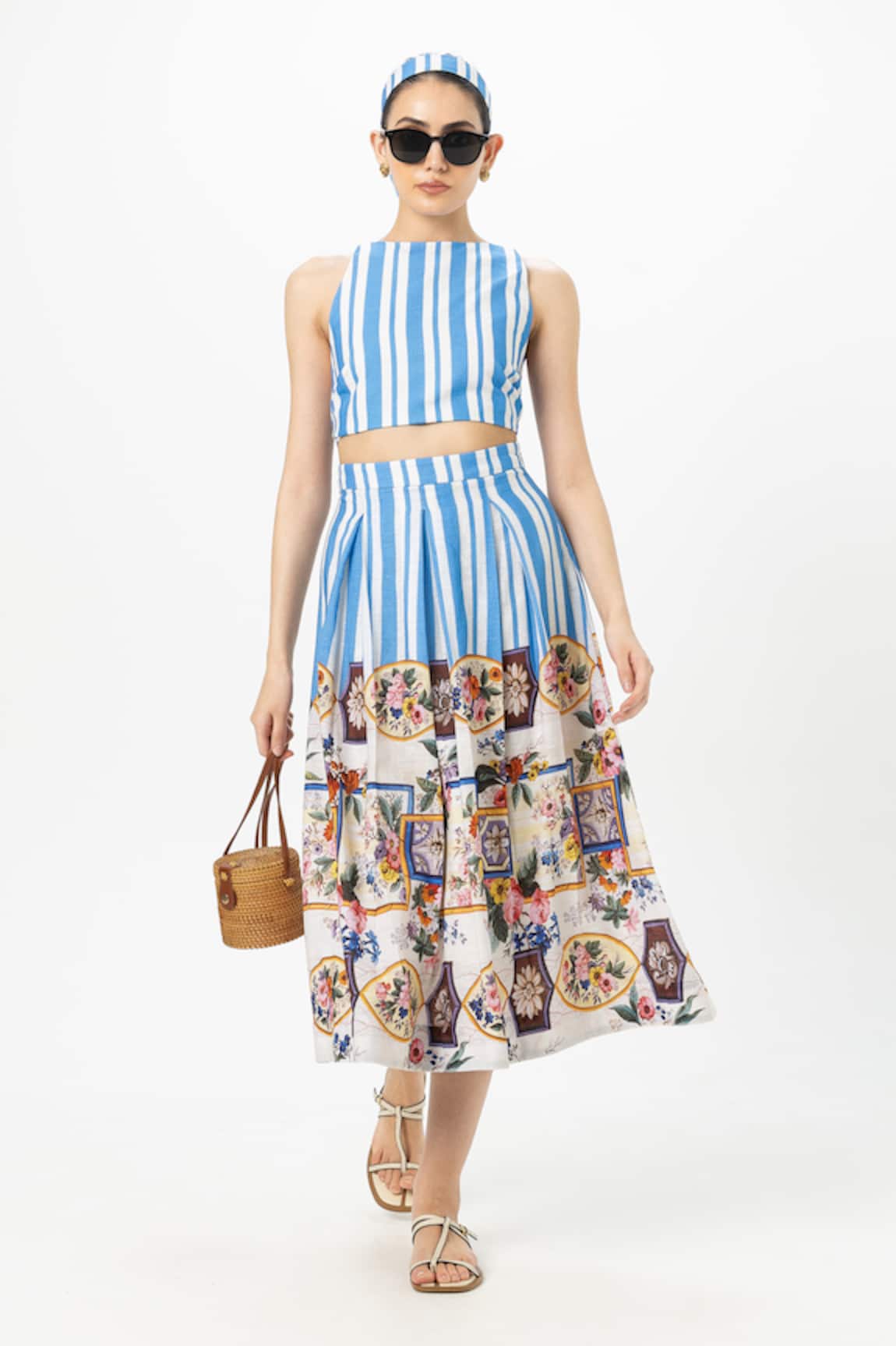 SOBARIKO Striped Emily Skirt Set