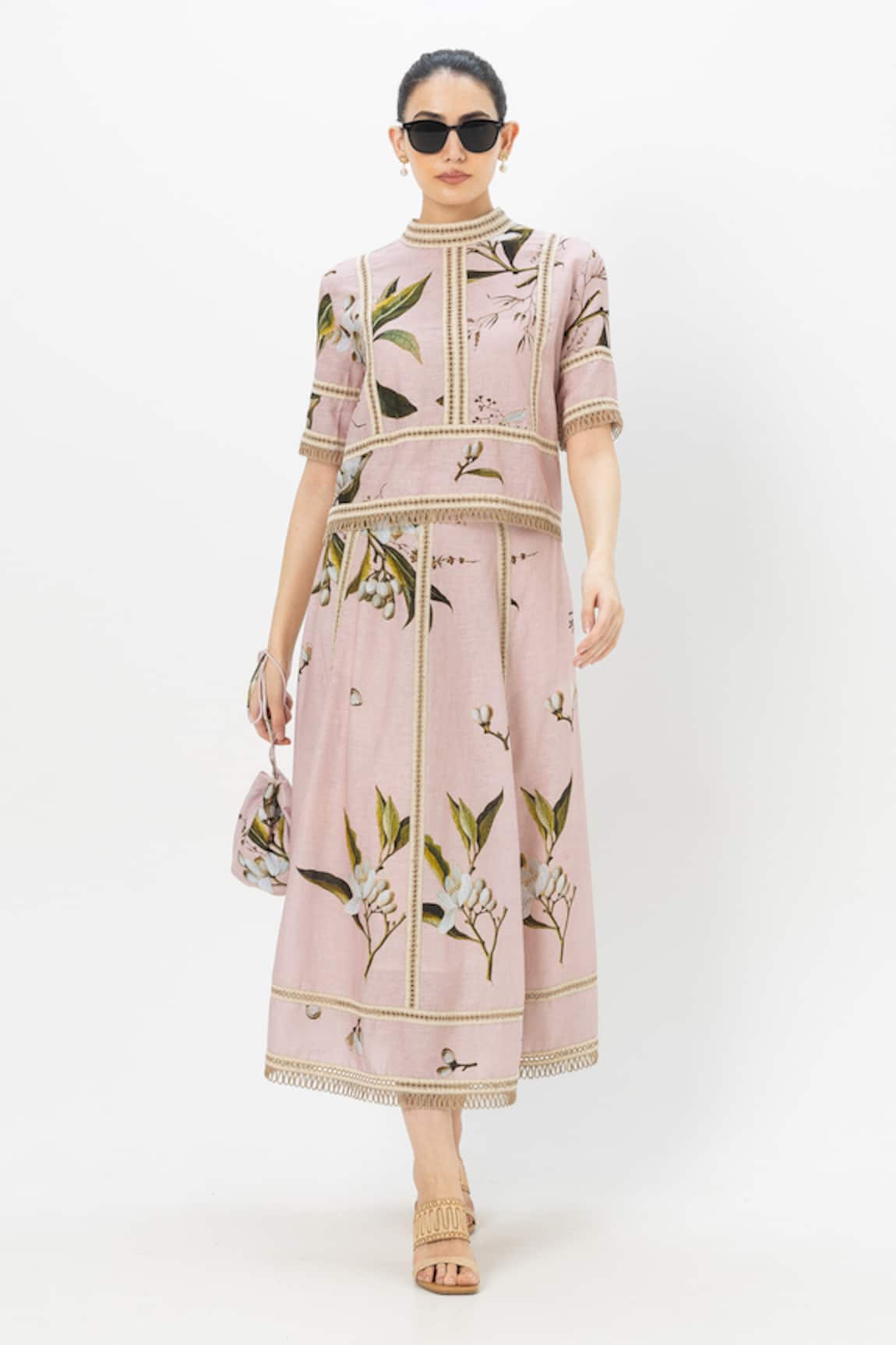 SOBARIKO Floral Print Jasmine Skirt Set 