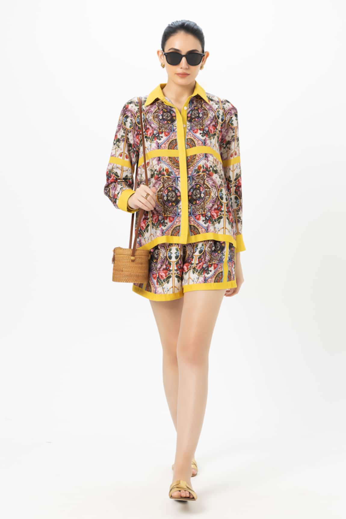 Sobariko Rococo Yellow Shorts Set 