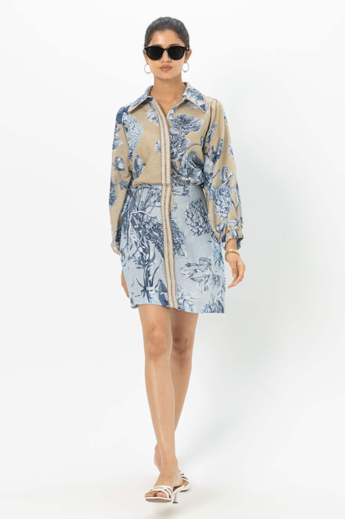 Sobariko Floral Print 2 in 1 Dress 