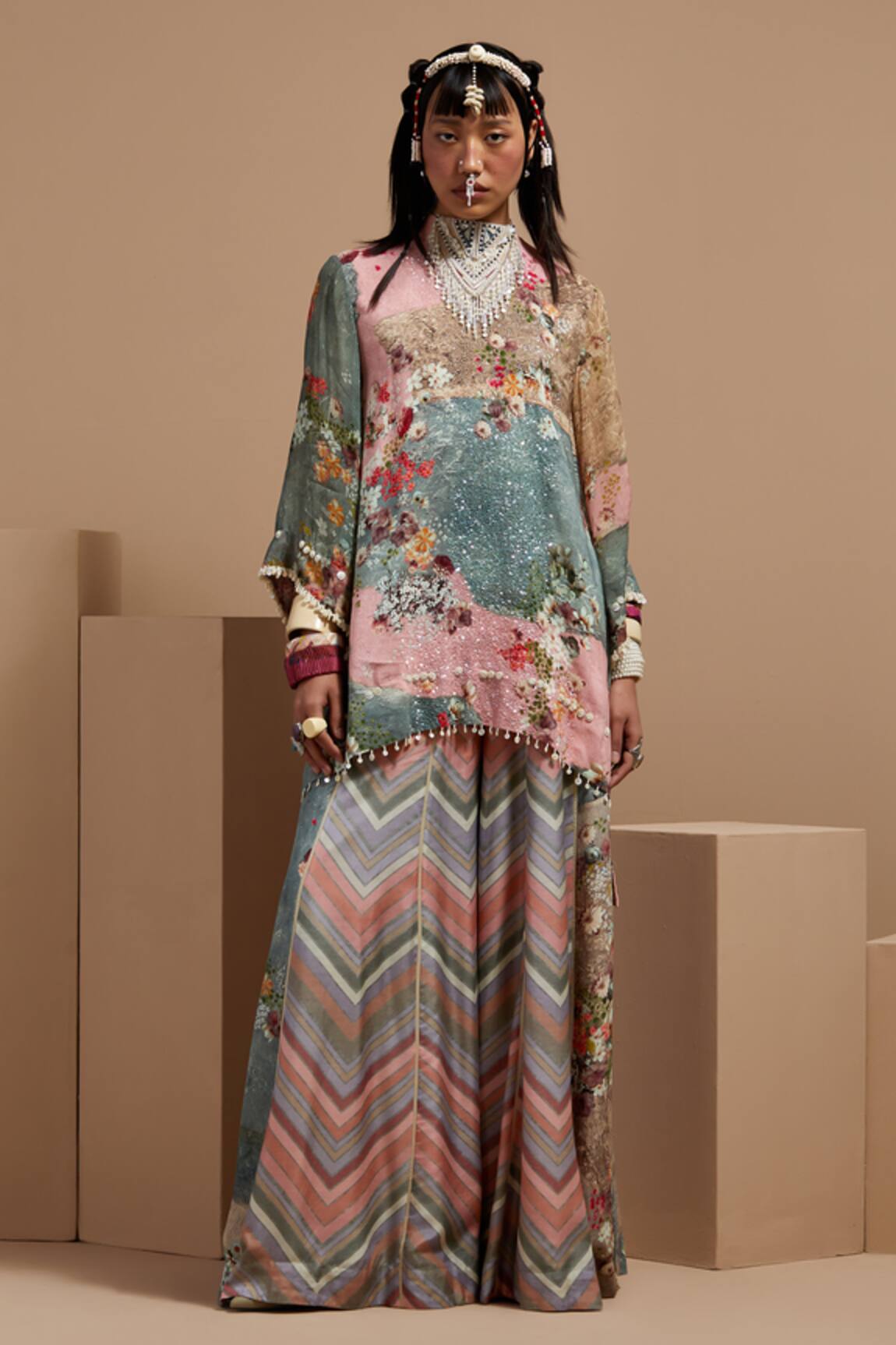 ASEEM KAPOOR Multi Resham Embroidered Kurta Set 