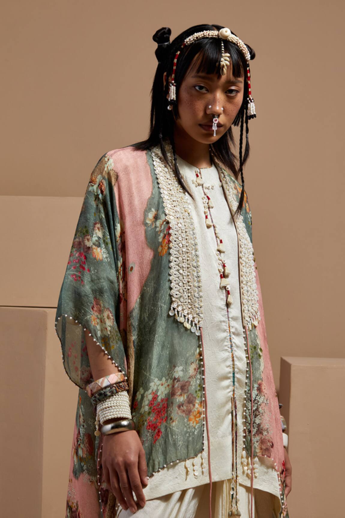 ASEEM KAPOOR Multi Resham Embroidered Jacket 