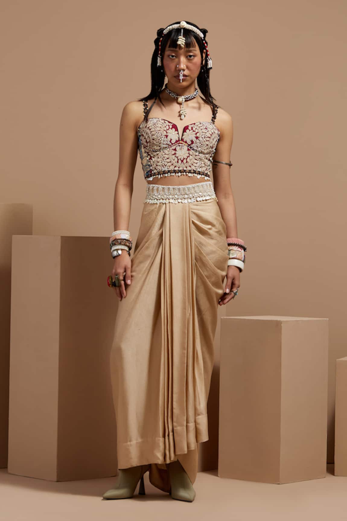 ASEEM KAPOOR Chandra Corset Blouse Set 