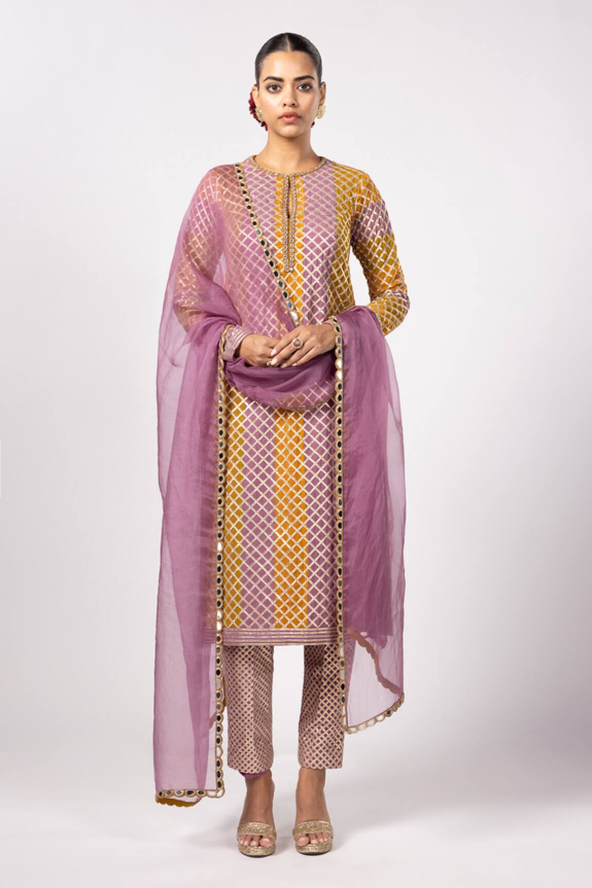 Vvani by Vani Vats Multicolor Kurta Set with Dupatta 
