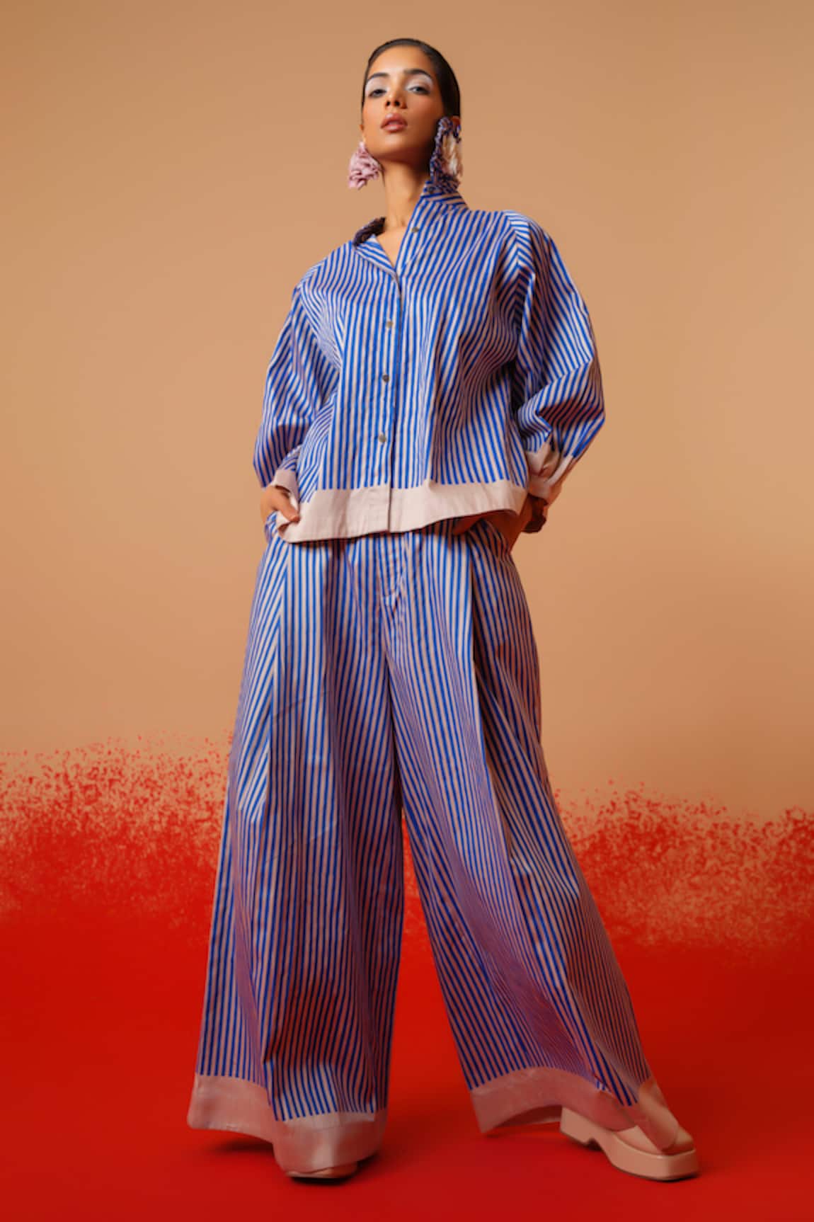 Stoique Striped Flared Pant 