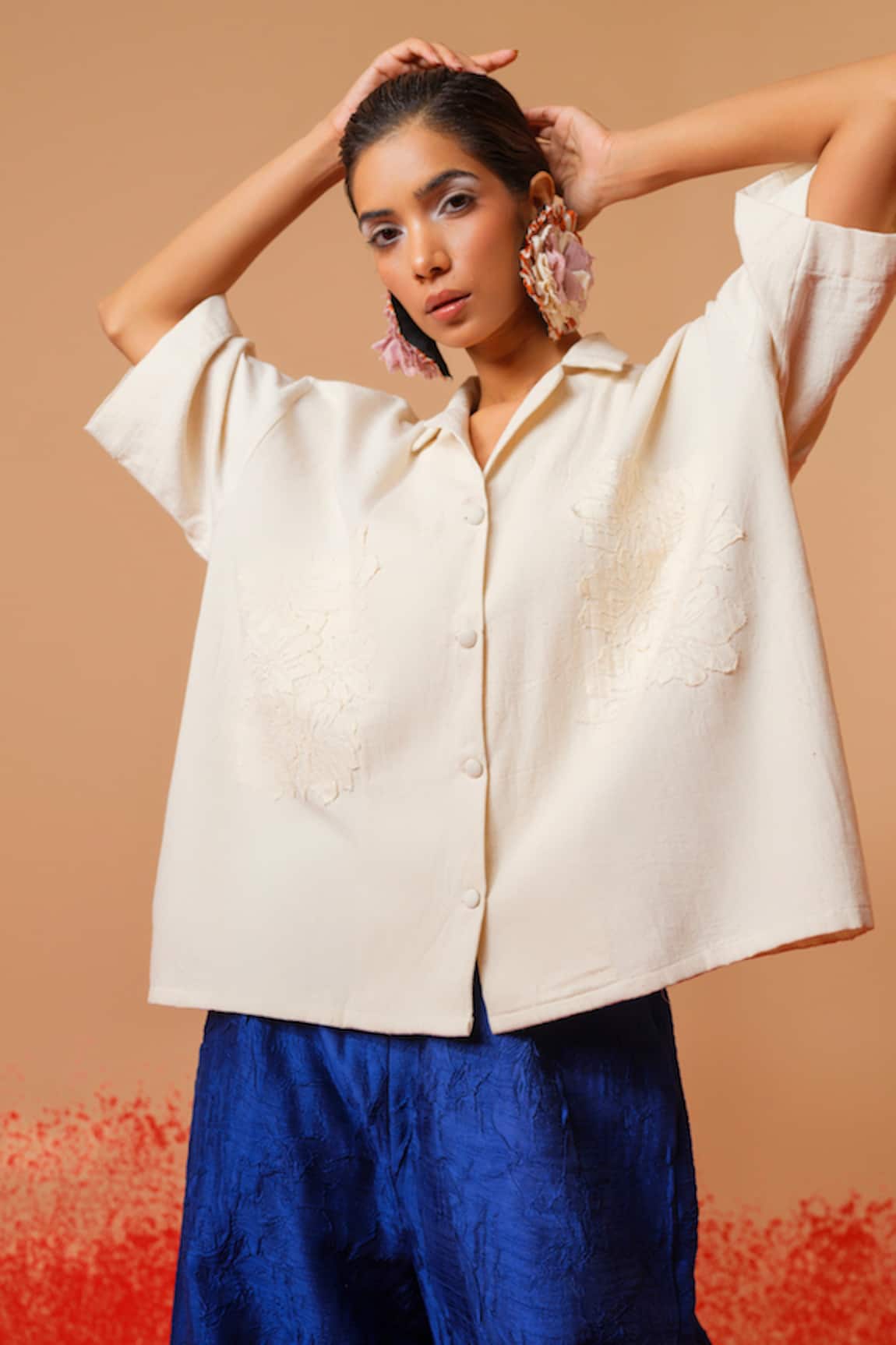 Stoique Handwoven Cotton Off White Shirt 