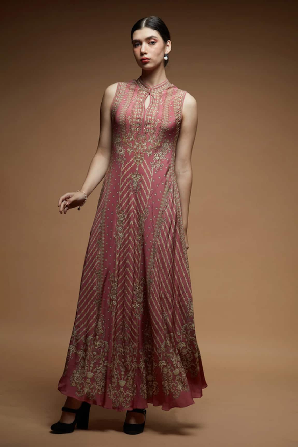 NIRRAAMYAA Designer Pink Gown  