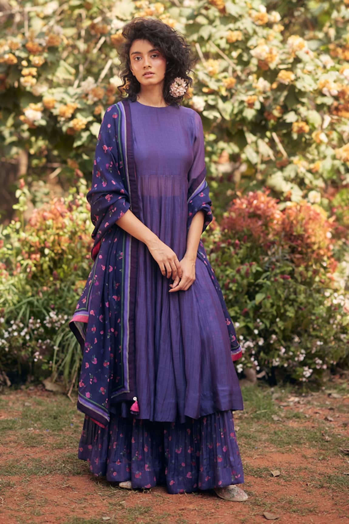 Paulmi and Harsh Grape Jelly Anarkali Set with Dupatta 