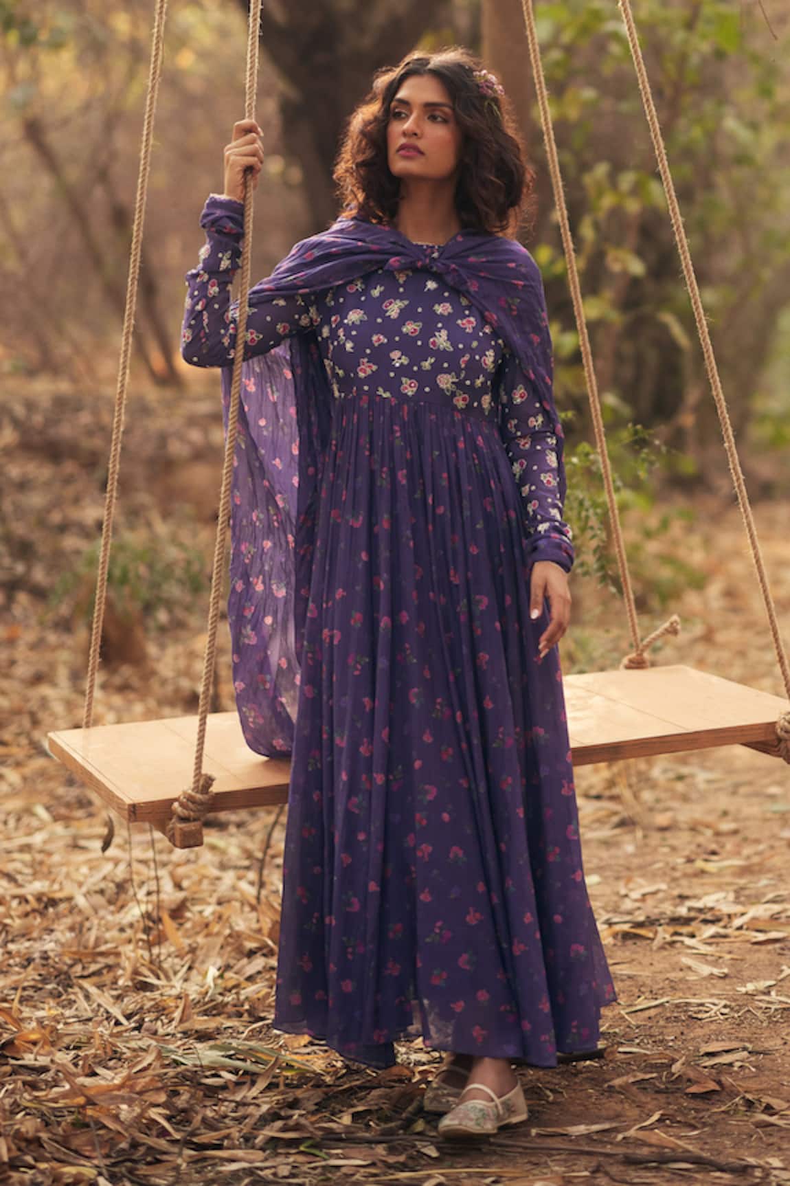 Paulmi and Harsh Floral Print Anarkali Set 