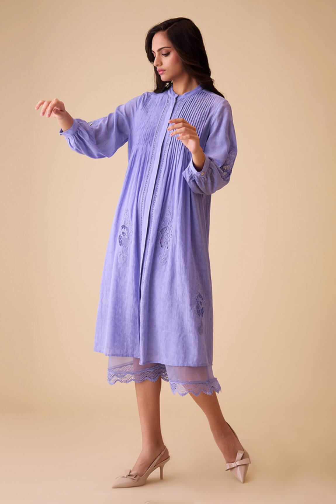 BUNKA Meera Long Lilac Designer Dress 
