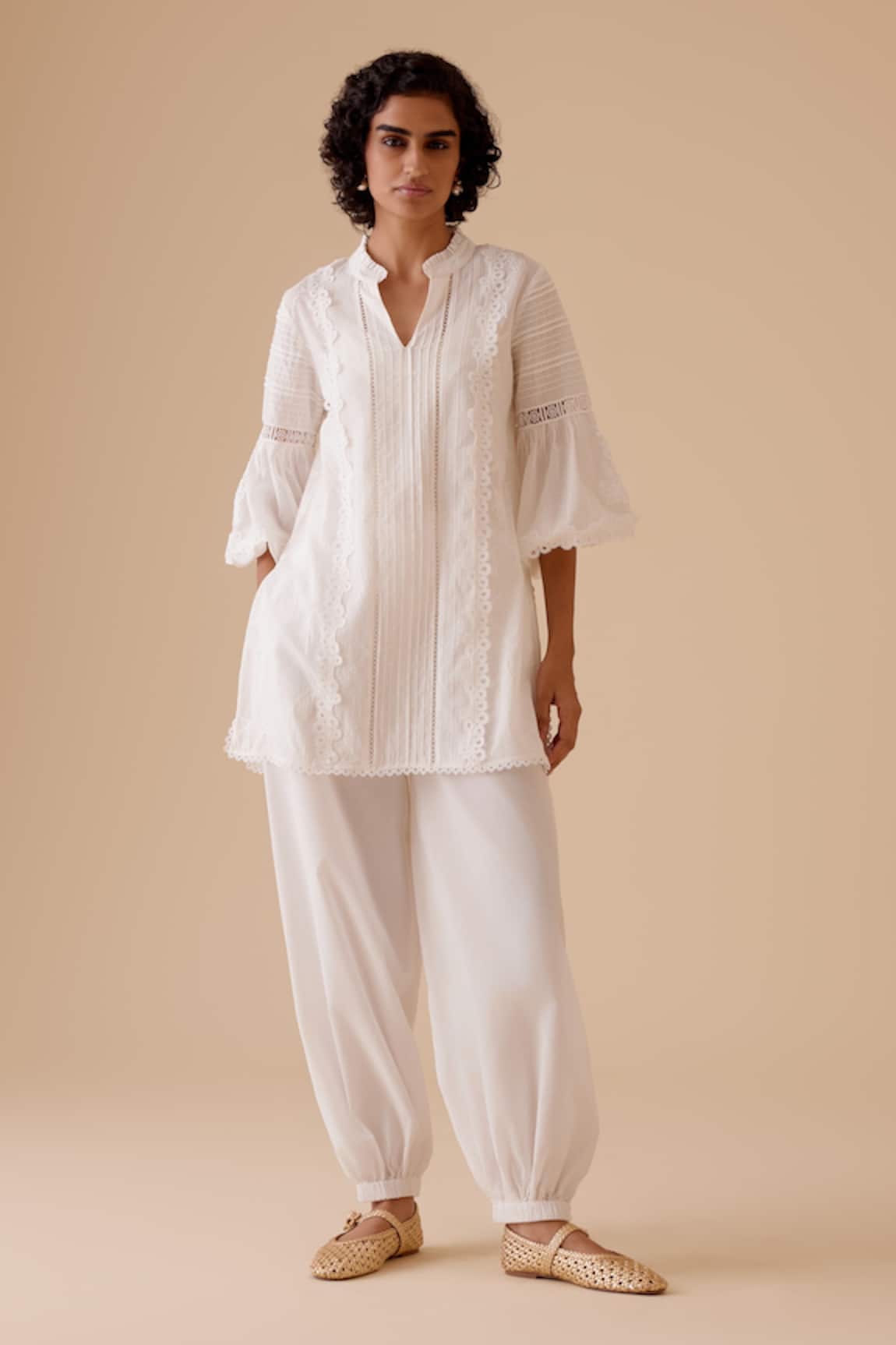BUNKA Ivory Cecile Tunic Kurta Set 
