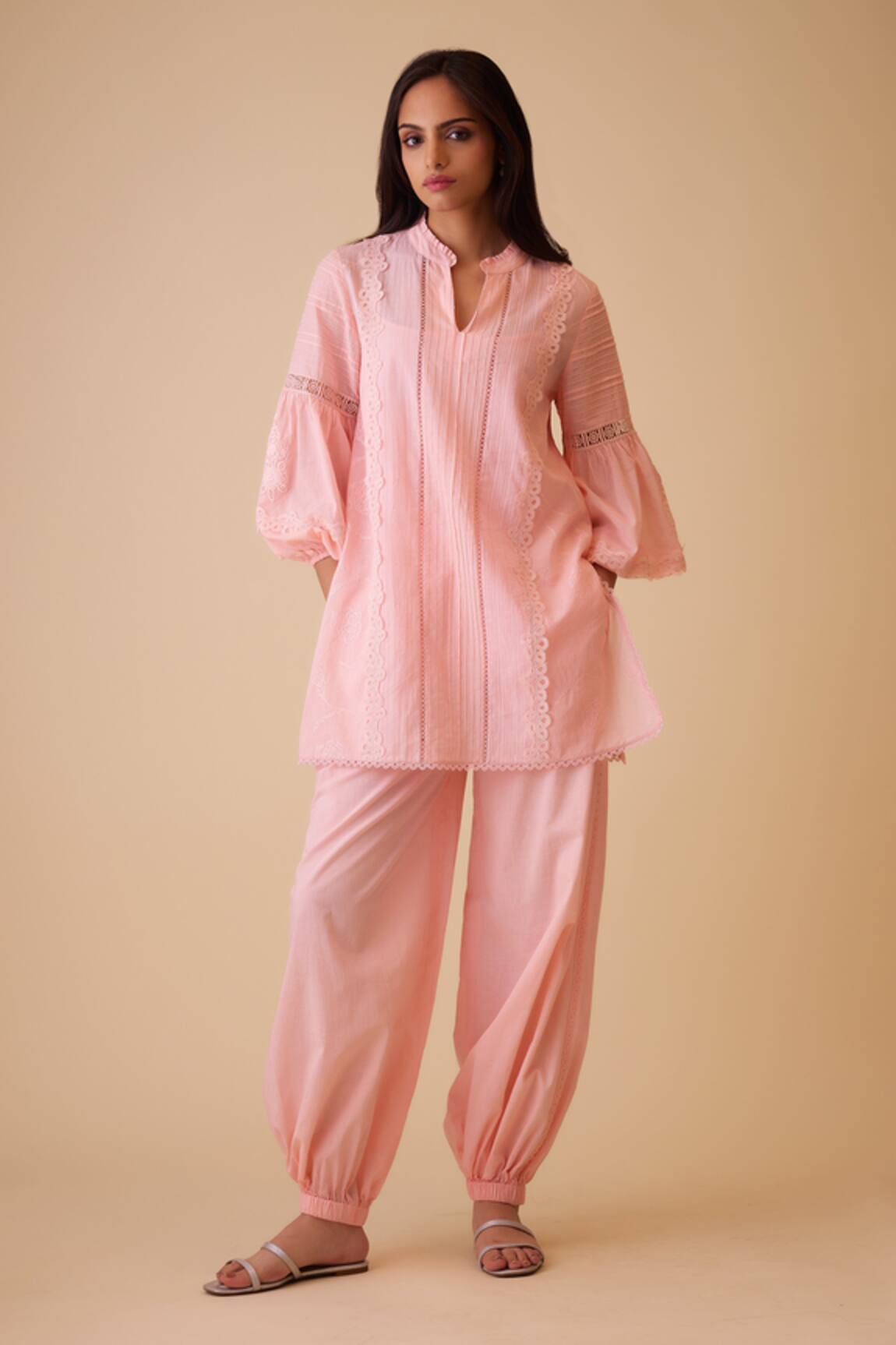BUNKA Cecile Pink Harem Pants 