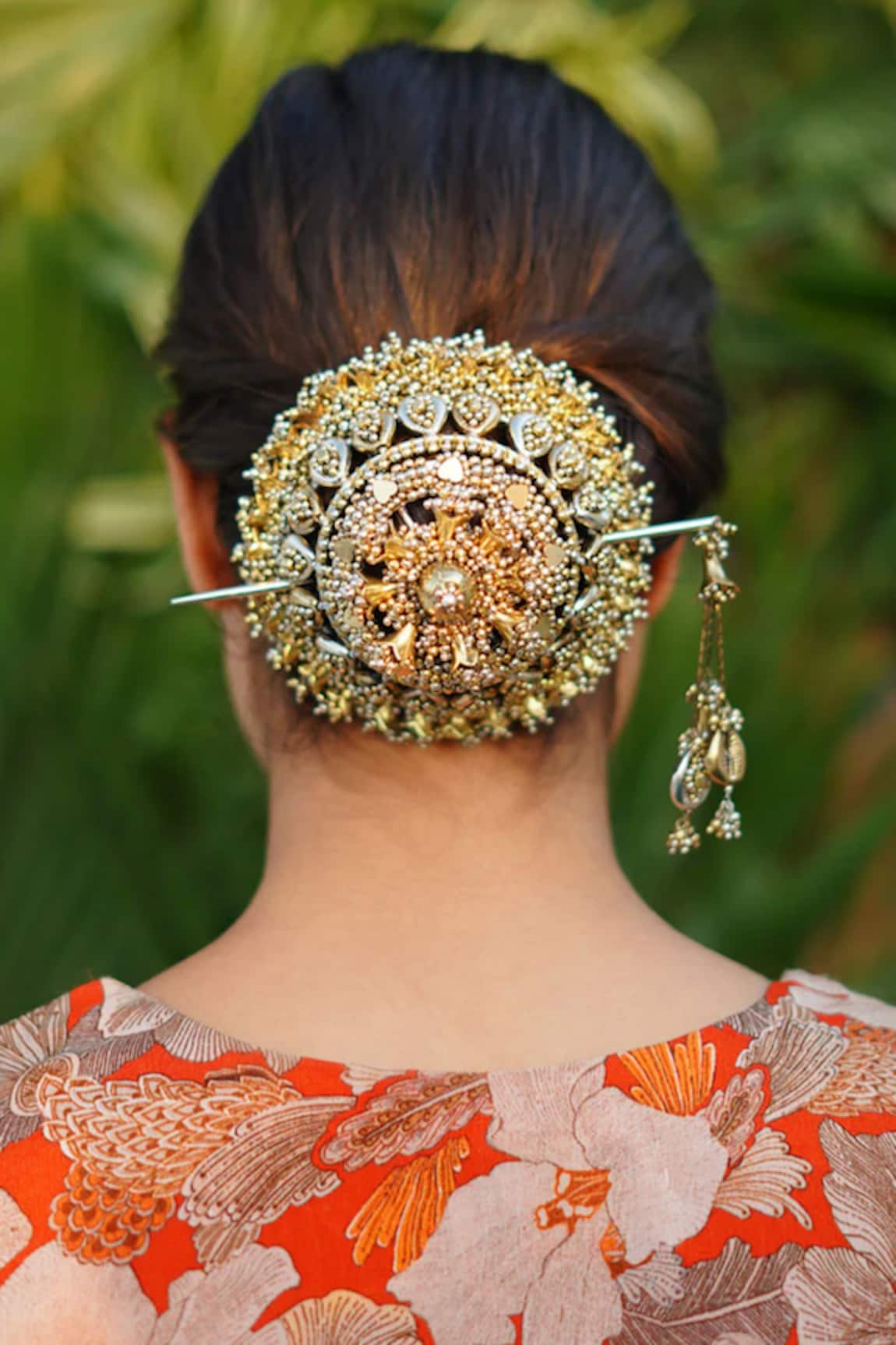 Vaidaan Antique Gold & Silver Hair Accessory 