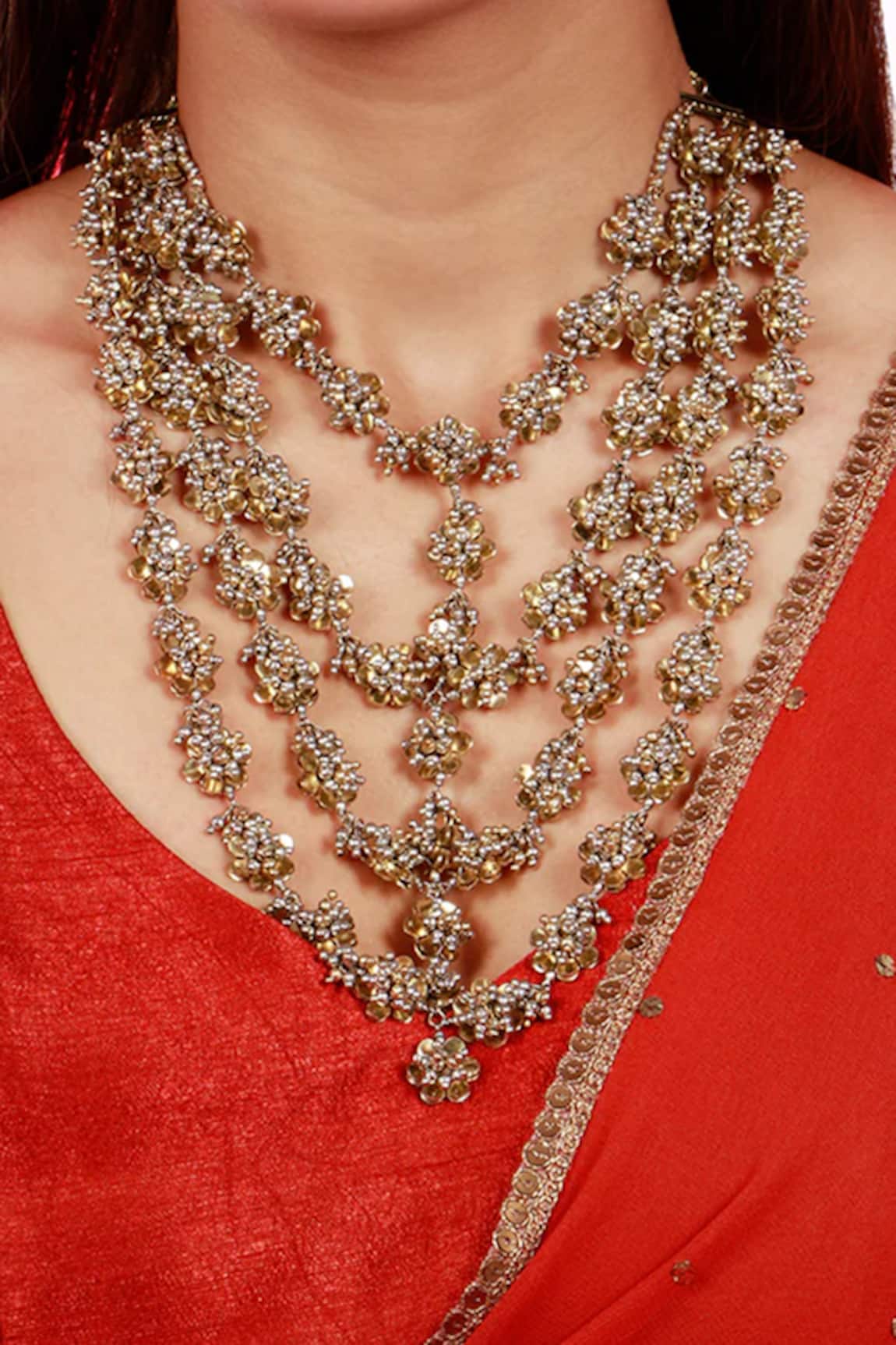 Vaidaan Amrita Antique Gold Necklace